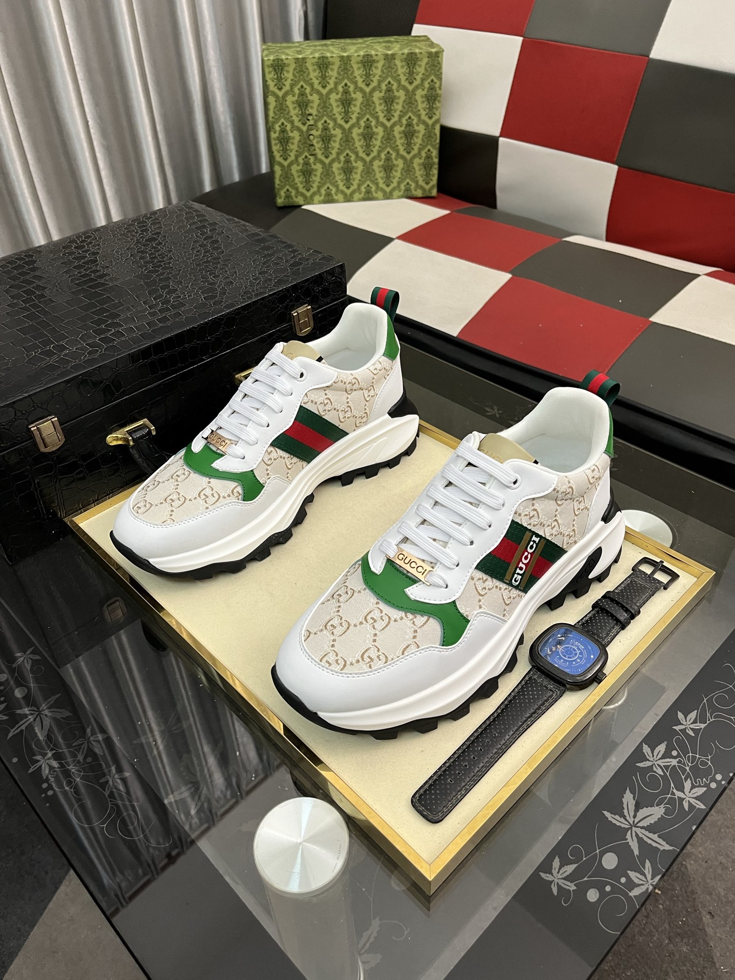 Gucci GG Web Chunky Sneakers Multicolor