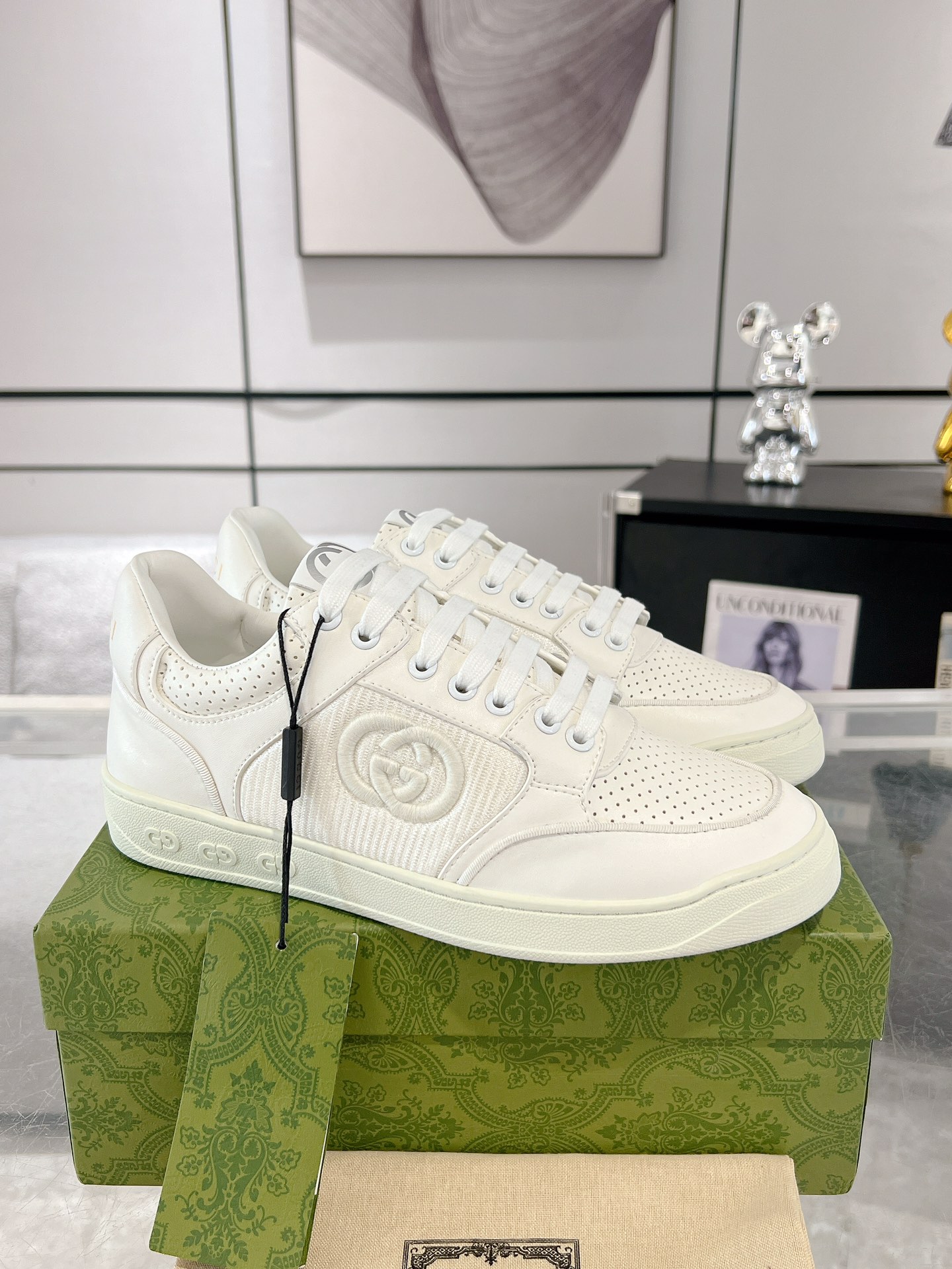 Gucci GG Panel Low-Top Sneakers White