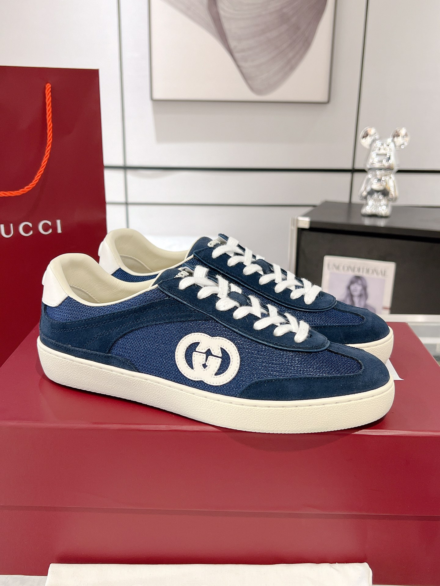 Gucci GG Low-Top Sneakers Navy