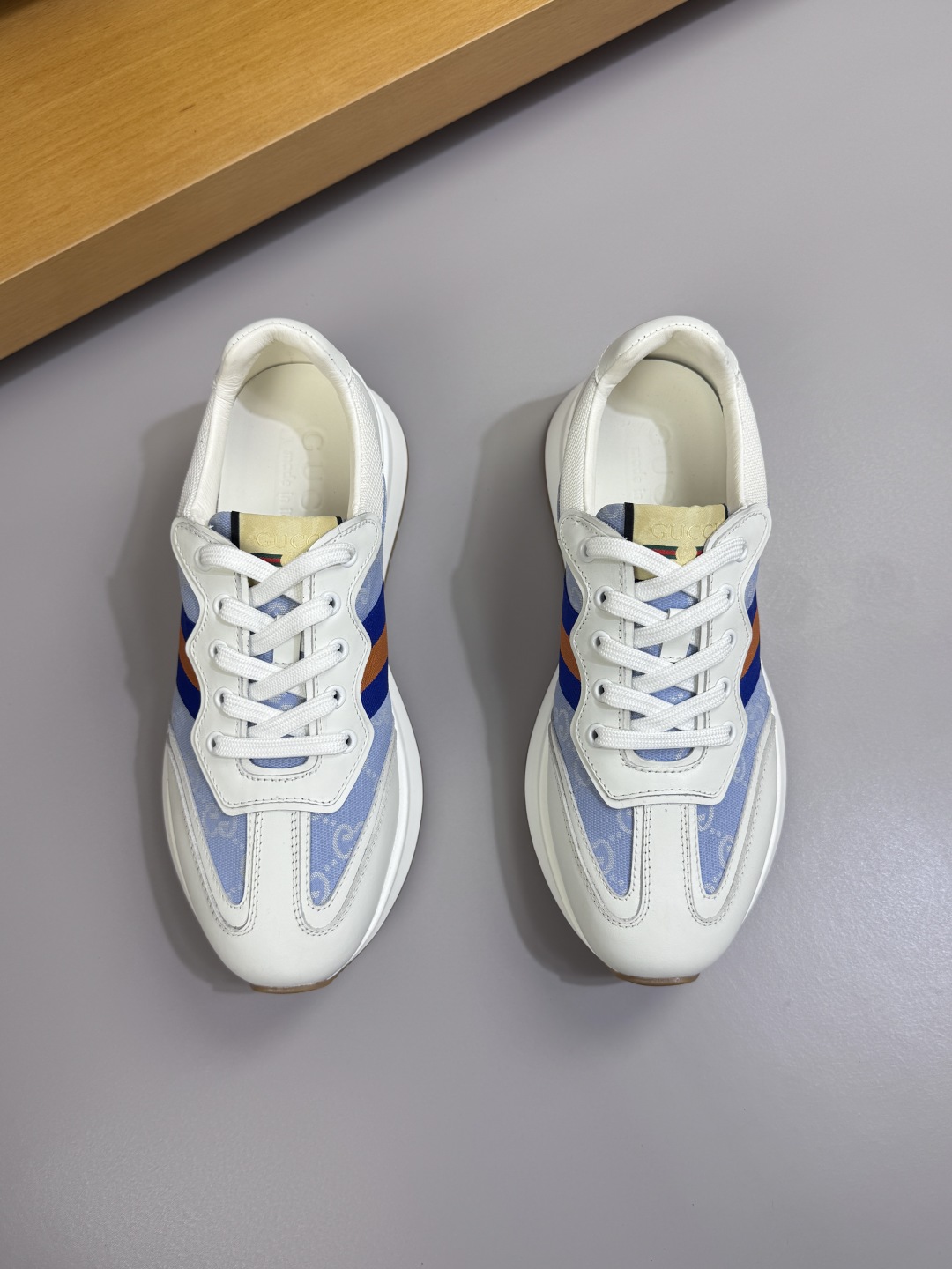 Gucci Monogram Low-Top Sneakers Blue