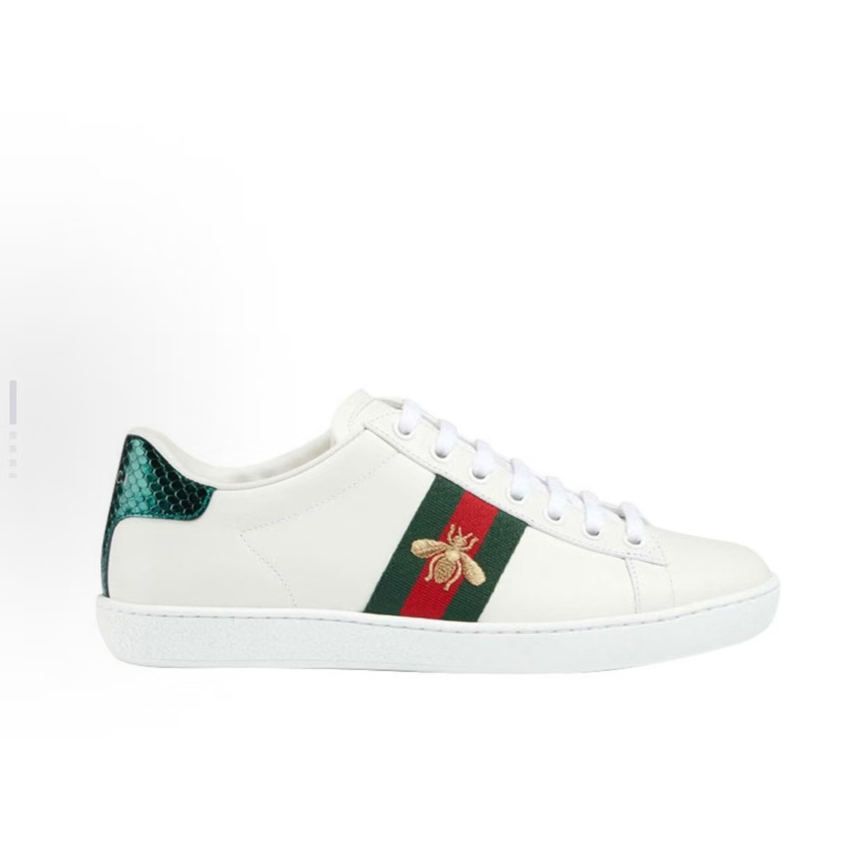 Gucci Ace Bee Low-Top Sneakers White