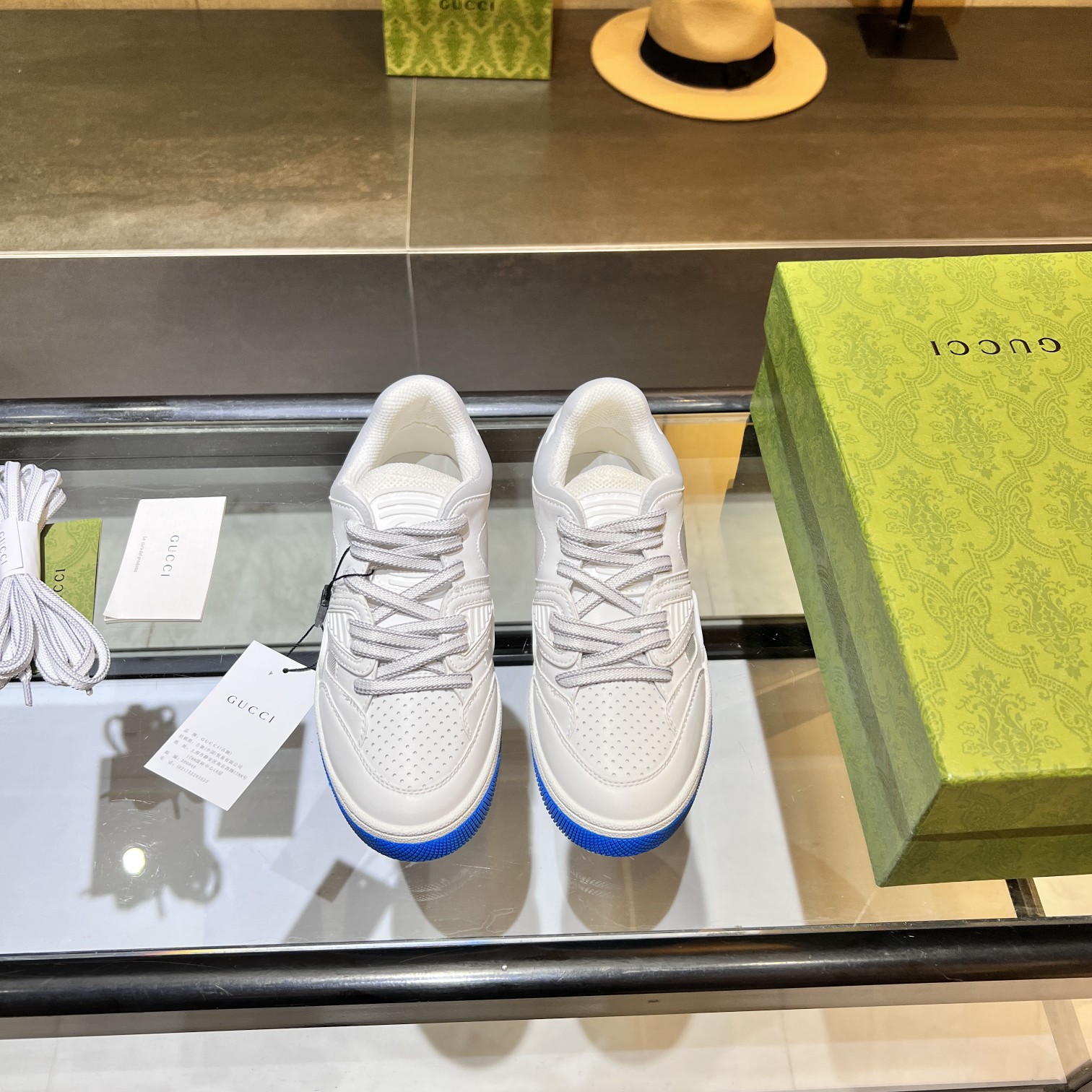 Gucci Low-Top Sneakers White/Blue