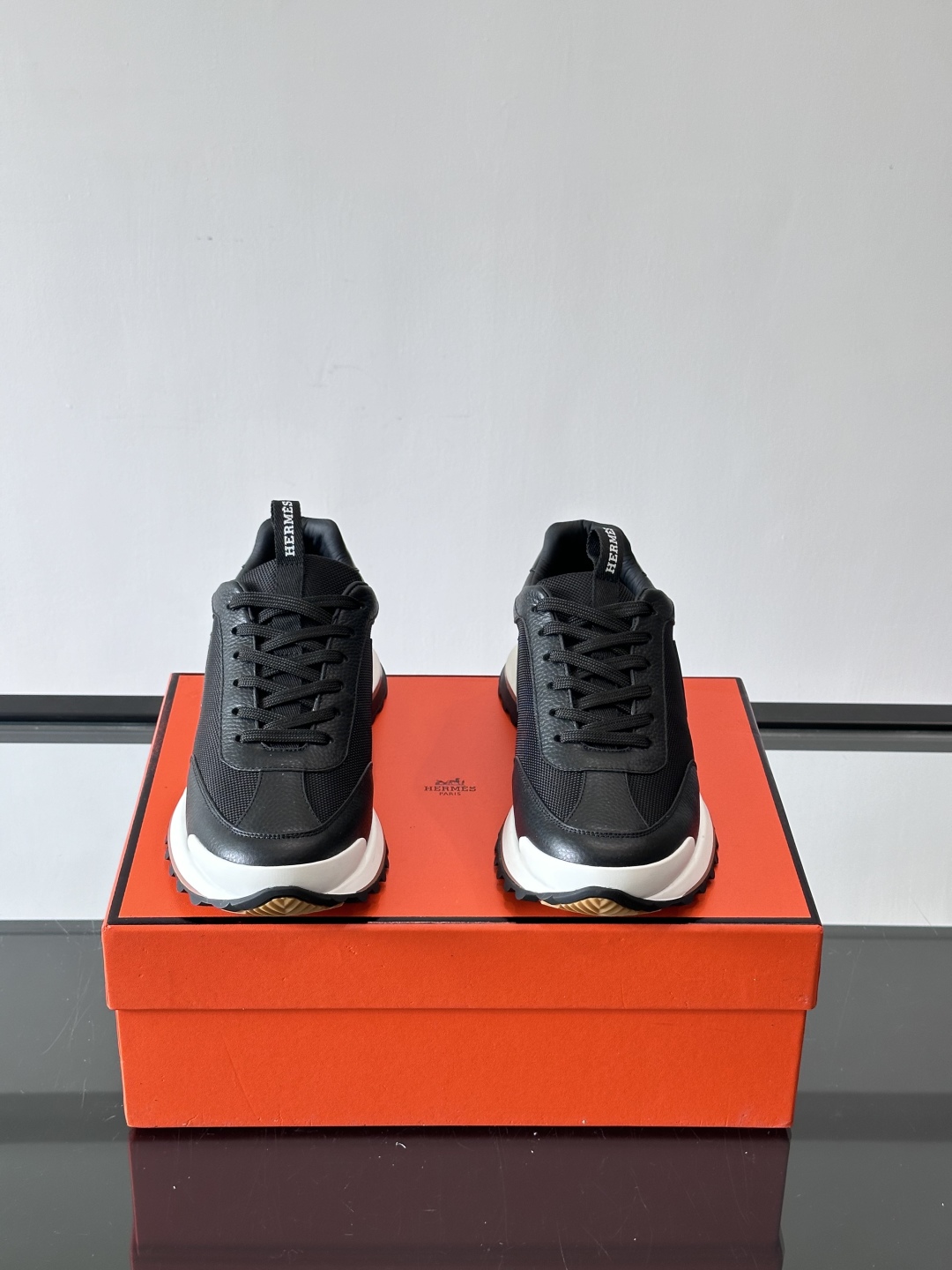 Hermes Hugo Platform Sneakers Black