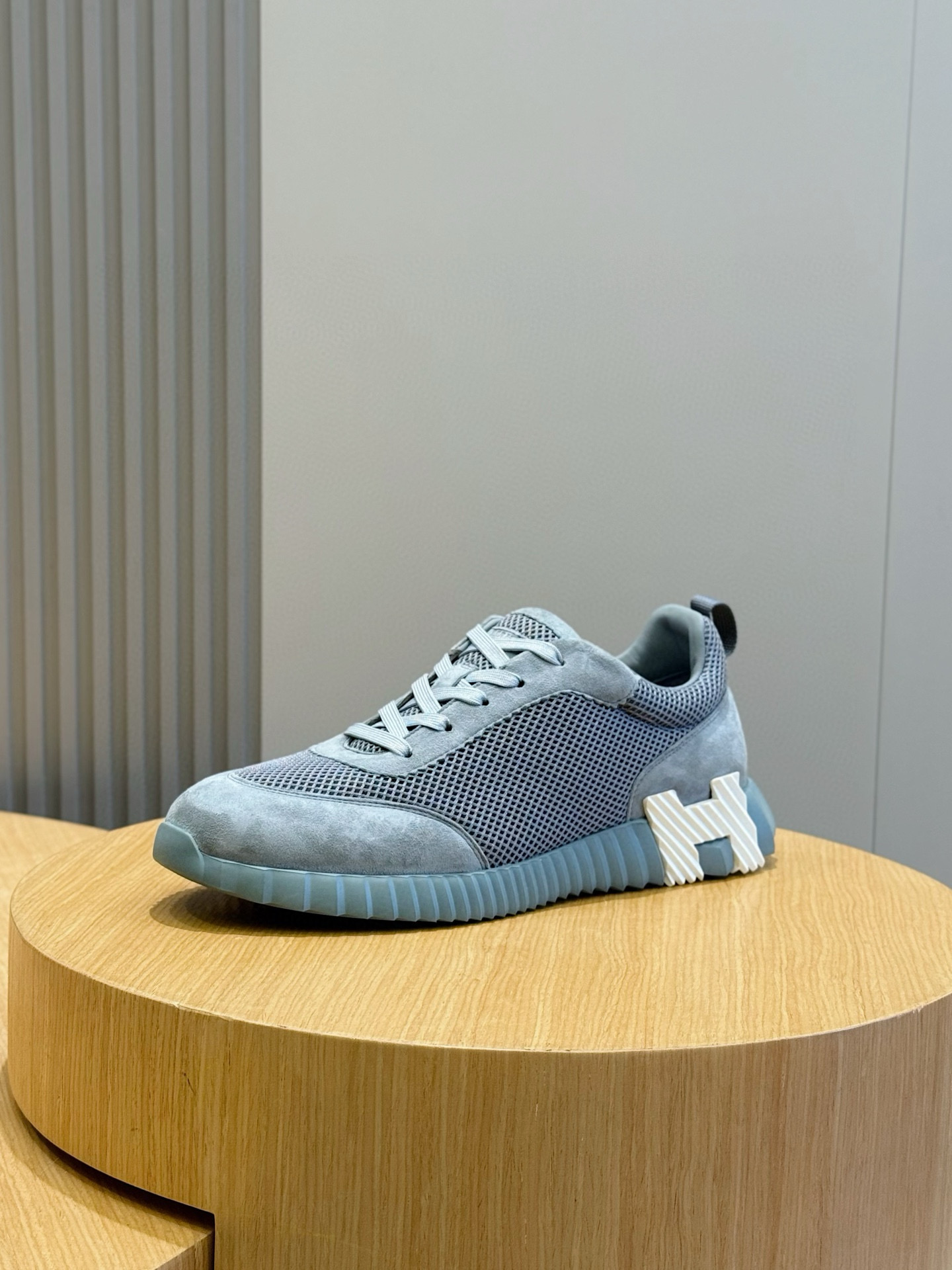 Hermes Bouncing Mesh Sneakers Gray