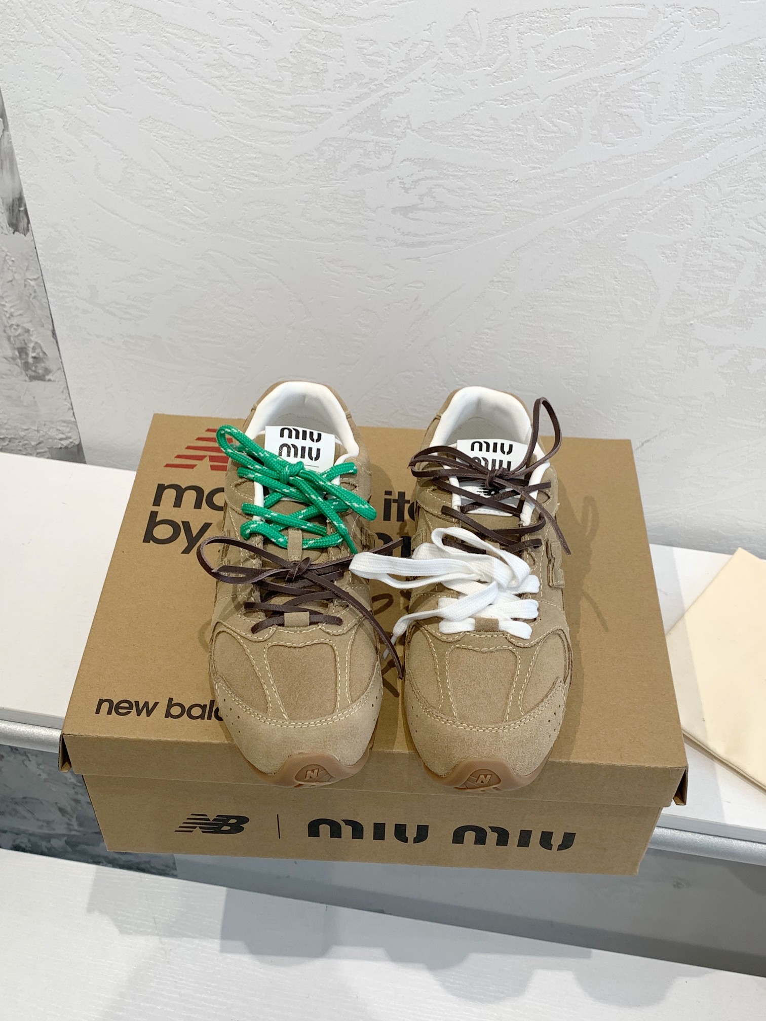 Miu Miu x New Balance 530 Retro Sneakers Khaki