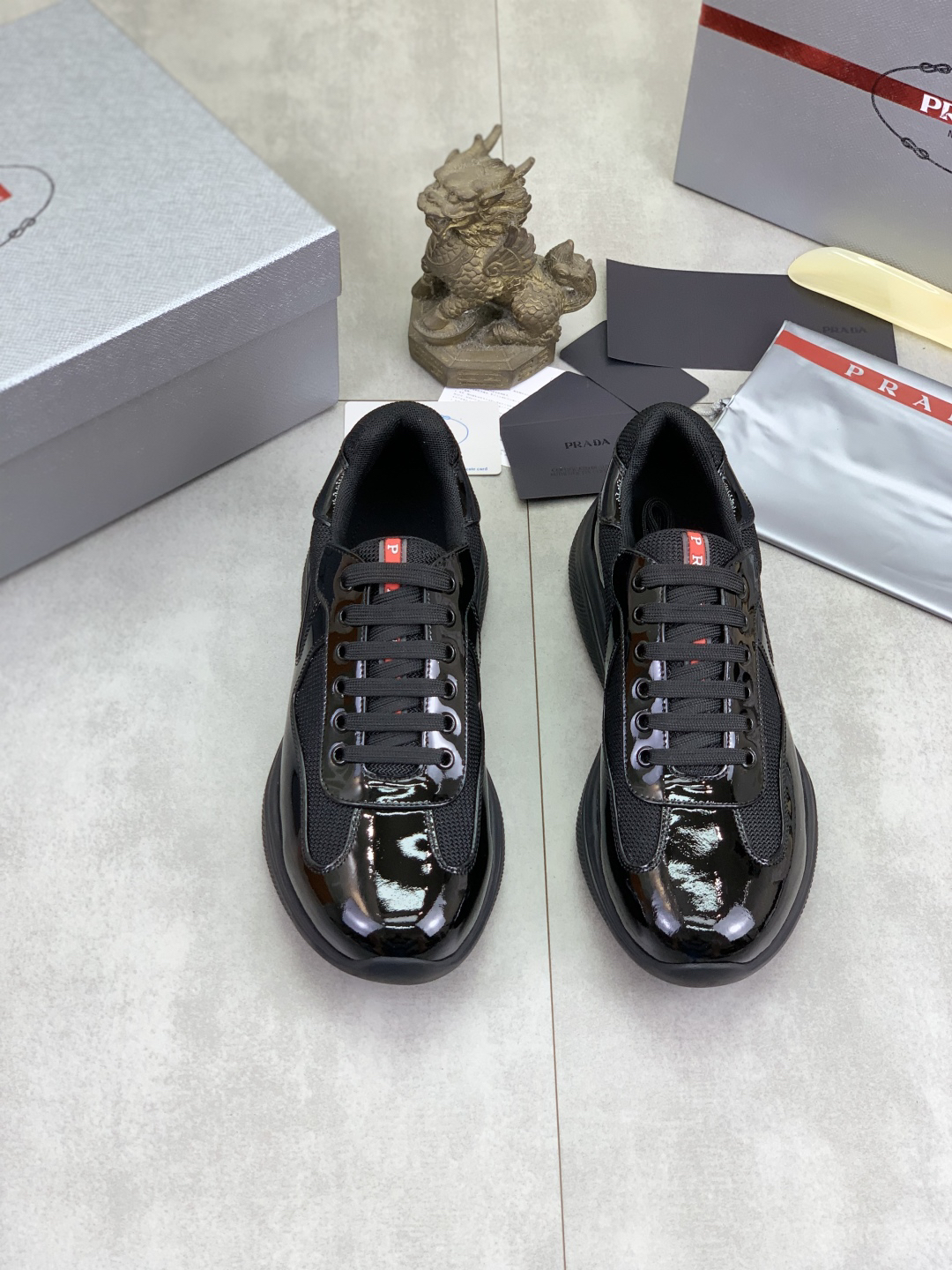 Prada Patent Leather Runner Black