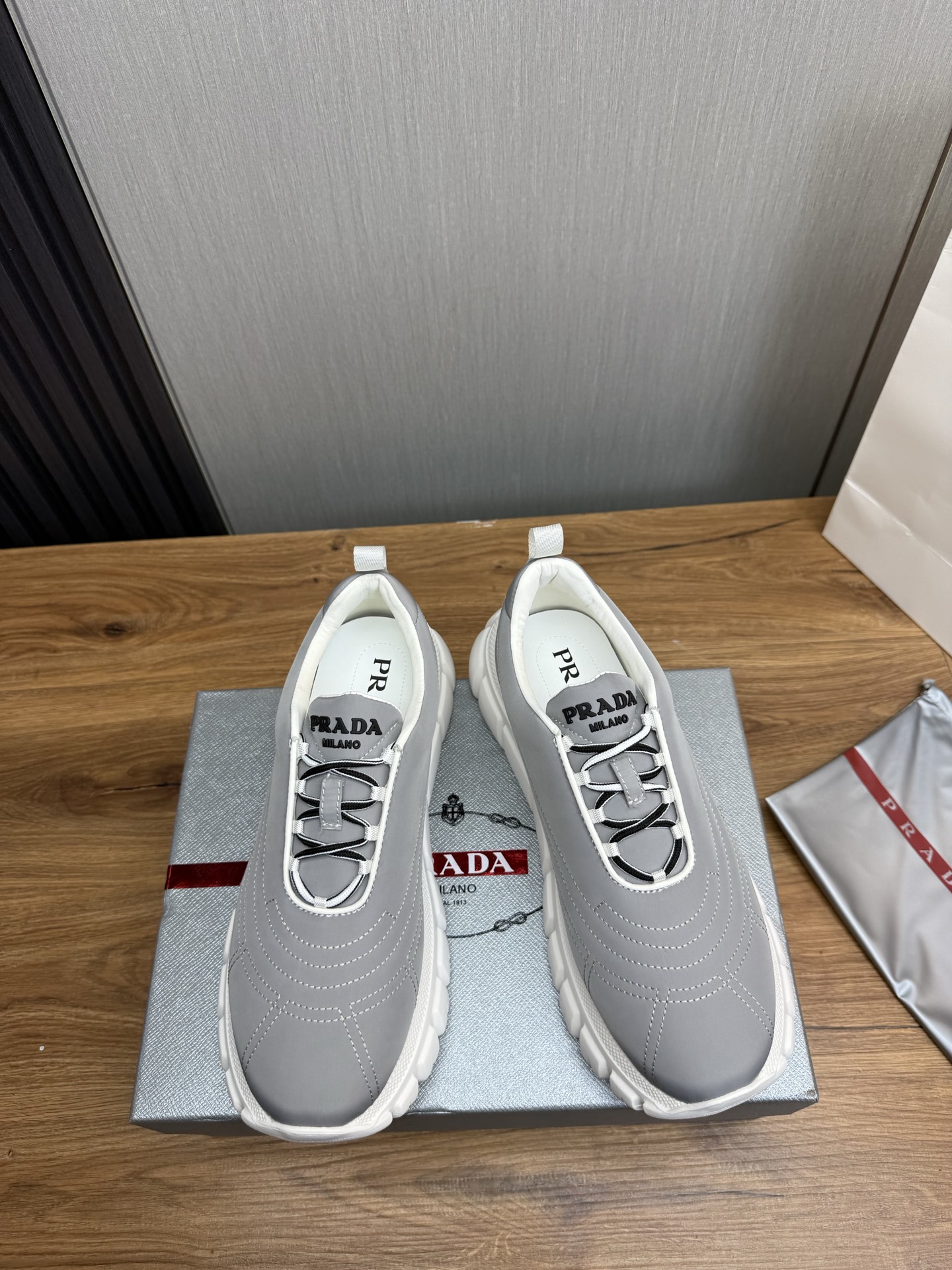 Prada Milano Chunky Sneakers Gray