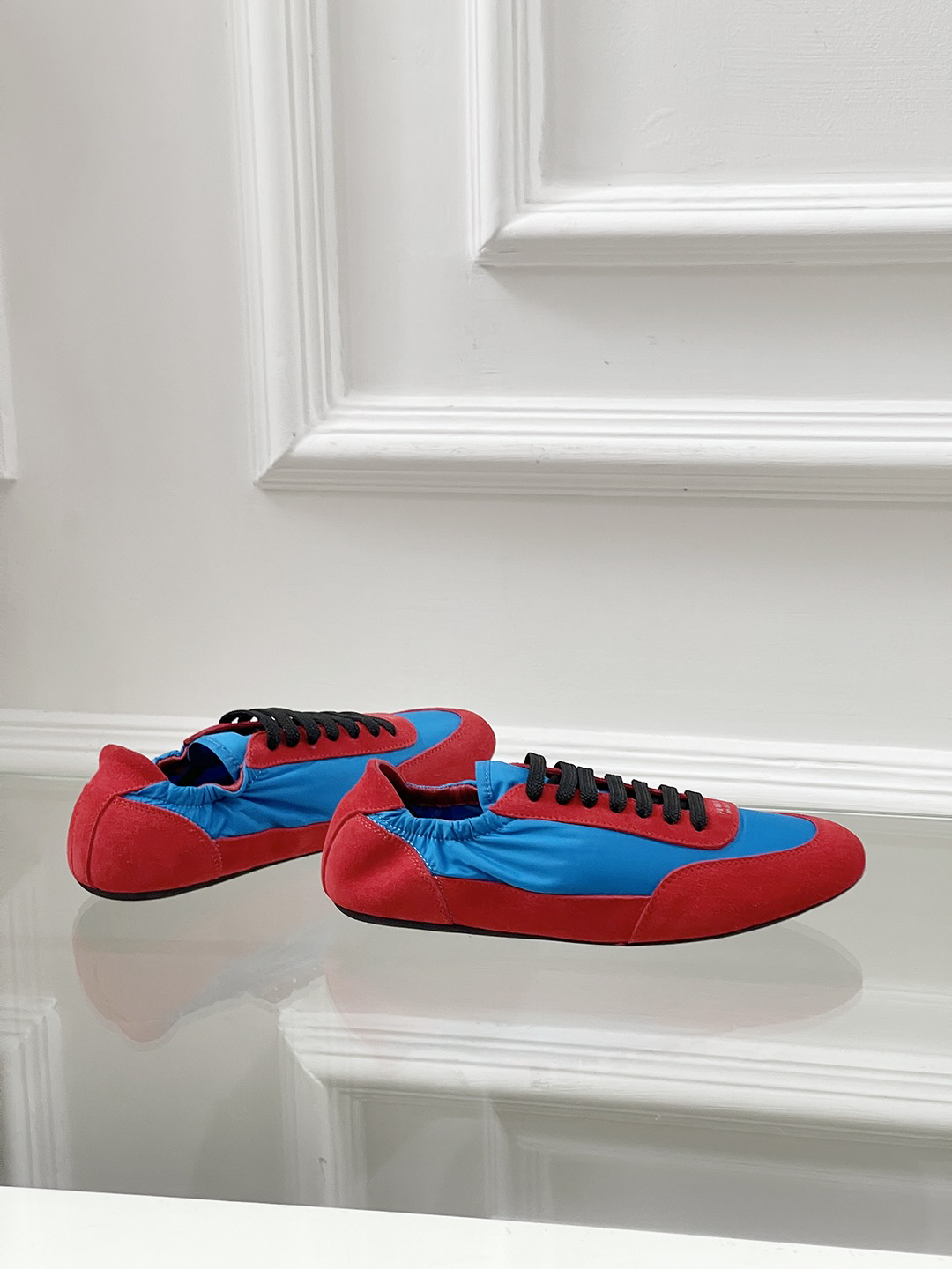 Prada Collapse Re-Nylon Sneakers Blue/Red