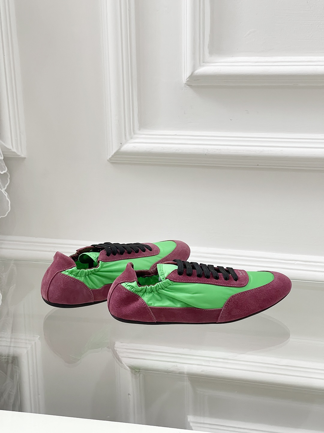 Prada Collapse Re-Nylon Sneakers Green/Purple