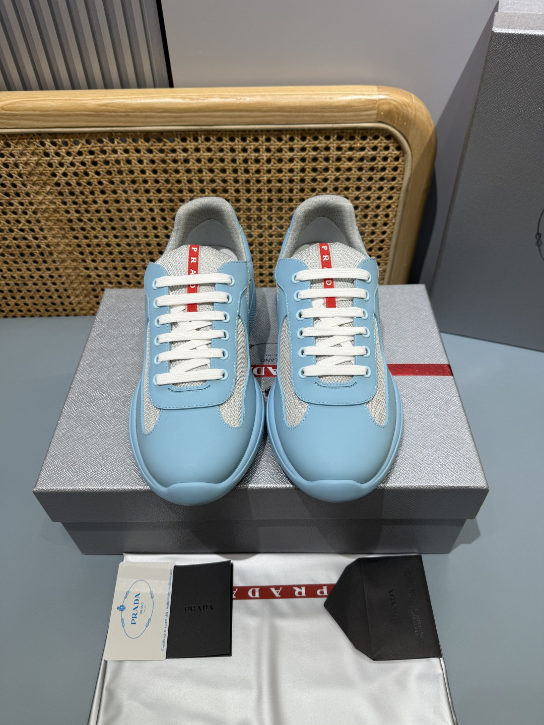 Prada Americas Cup Sneakers Blue