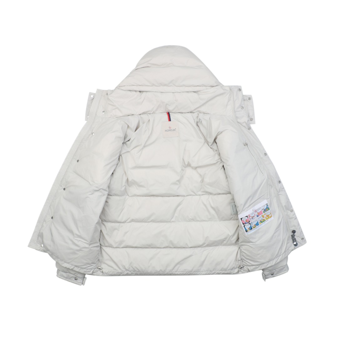 Moncler Maya 70 Matte Hooded Down Jacket White
