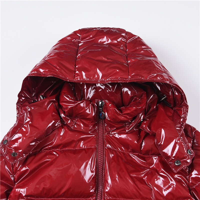 Moncler Maya Shiny Down Jacket Wine Red