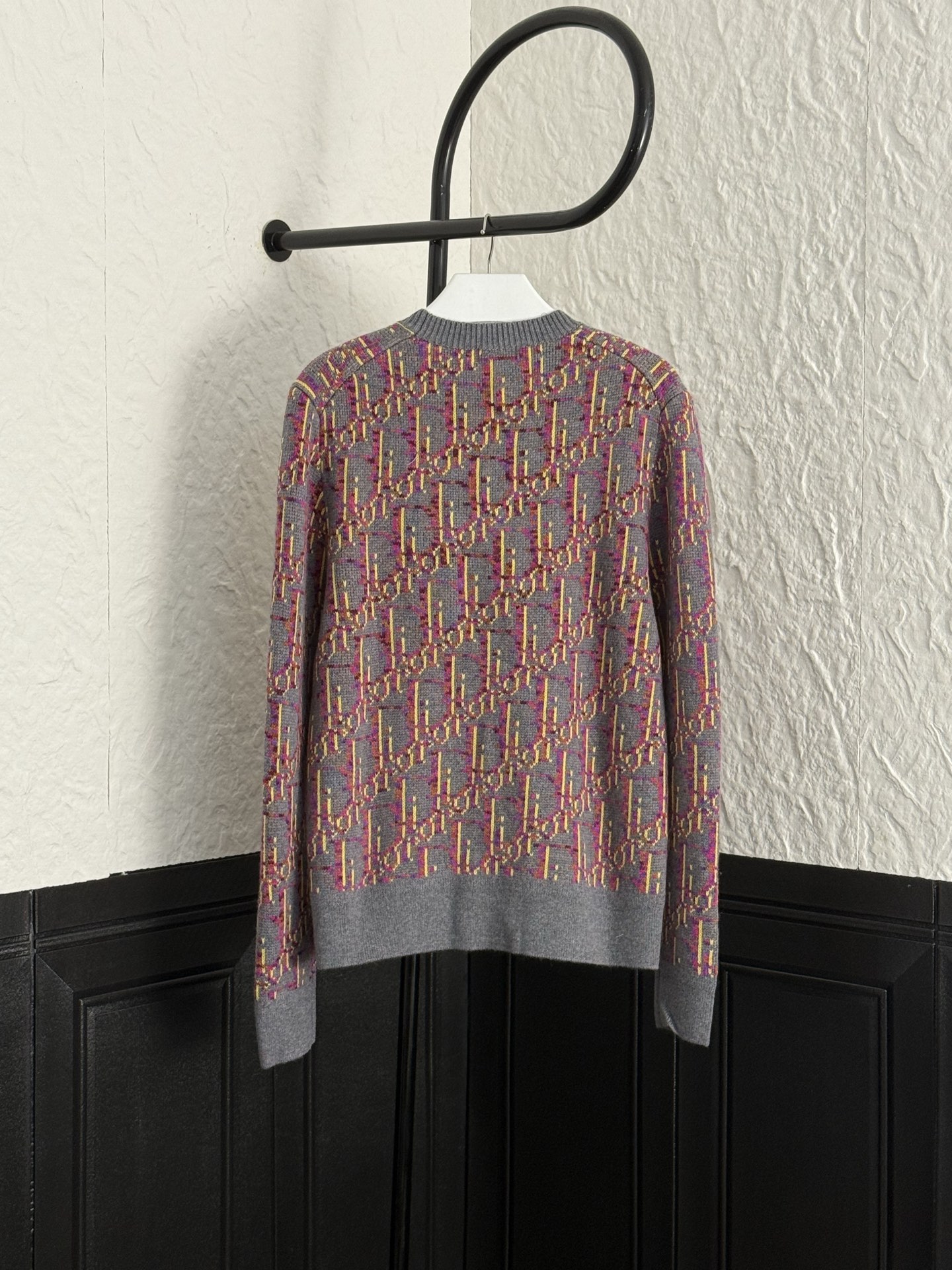 Dior Oblique Jacquard Wool Sweater Multicolor