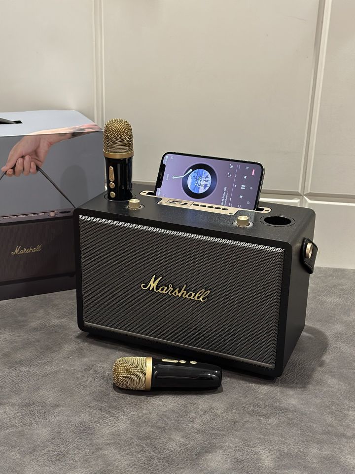 Marshall Dual Mic Stereo Speaker Black