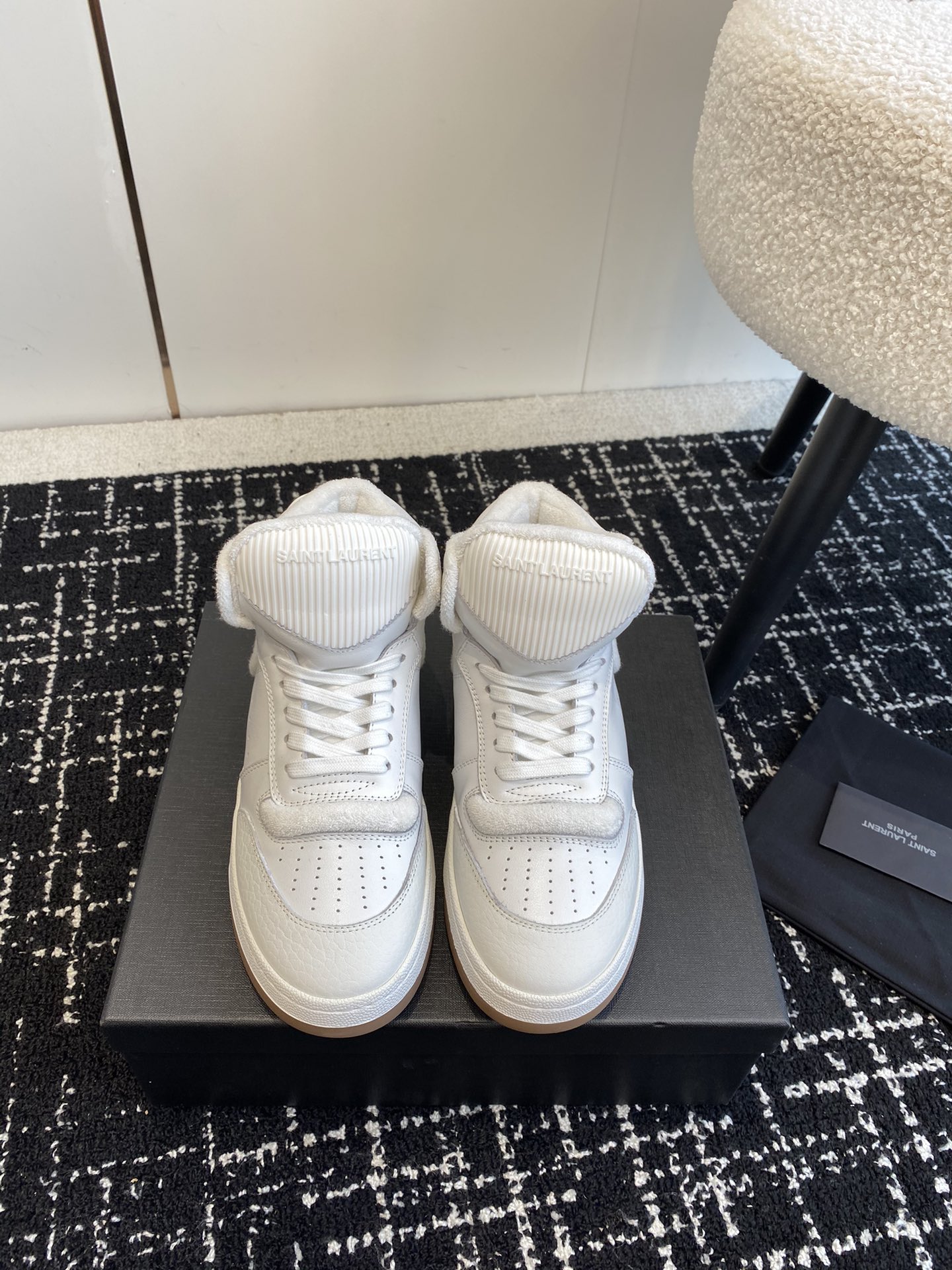 YSL SL80 High-Top Sneakers White