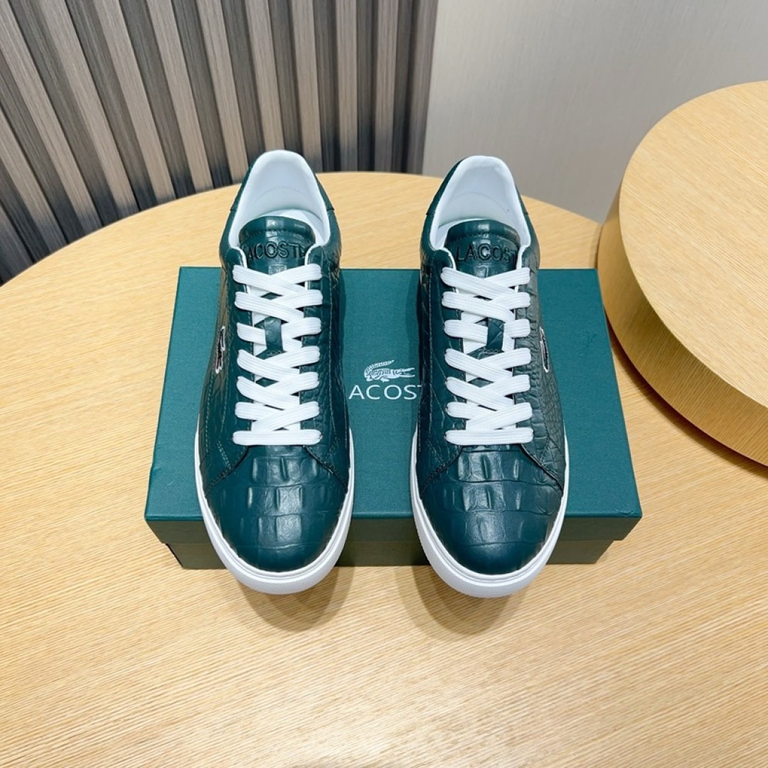 Lacoste Classic Croc-Embossed Sneakers Green
