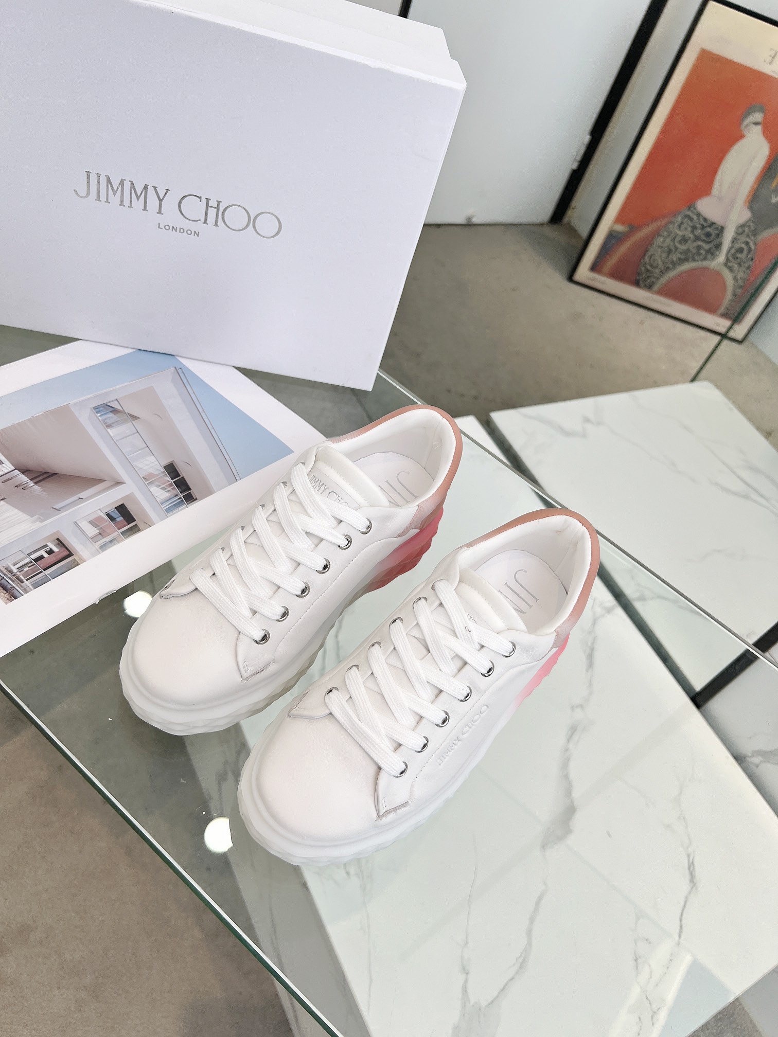 Jimmy Choo Diamond Sneakers Pink