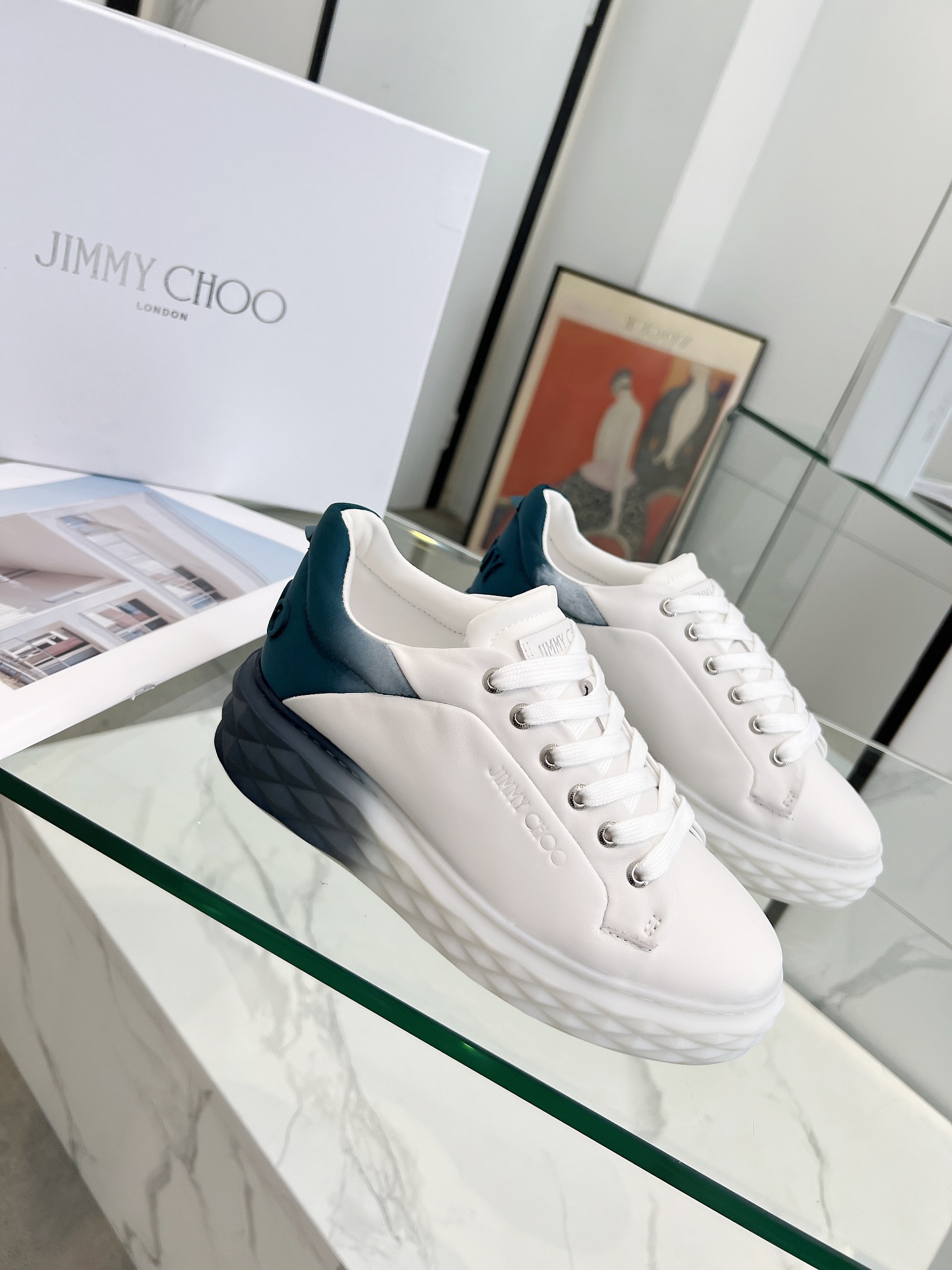 Jimmy Choo Diamond Sneakers White