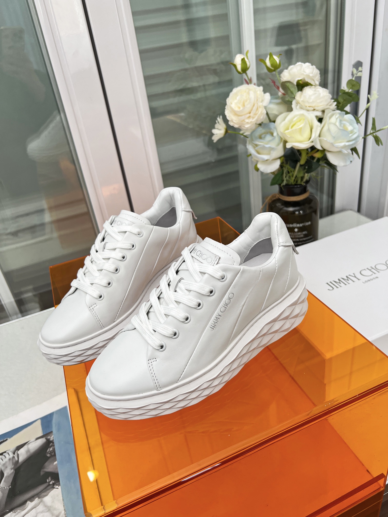 Jimmy Choo Diamond Sneakers White
