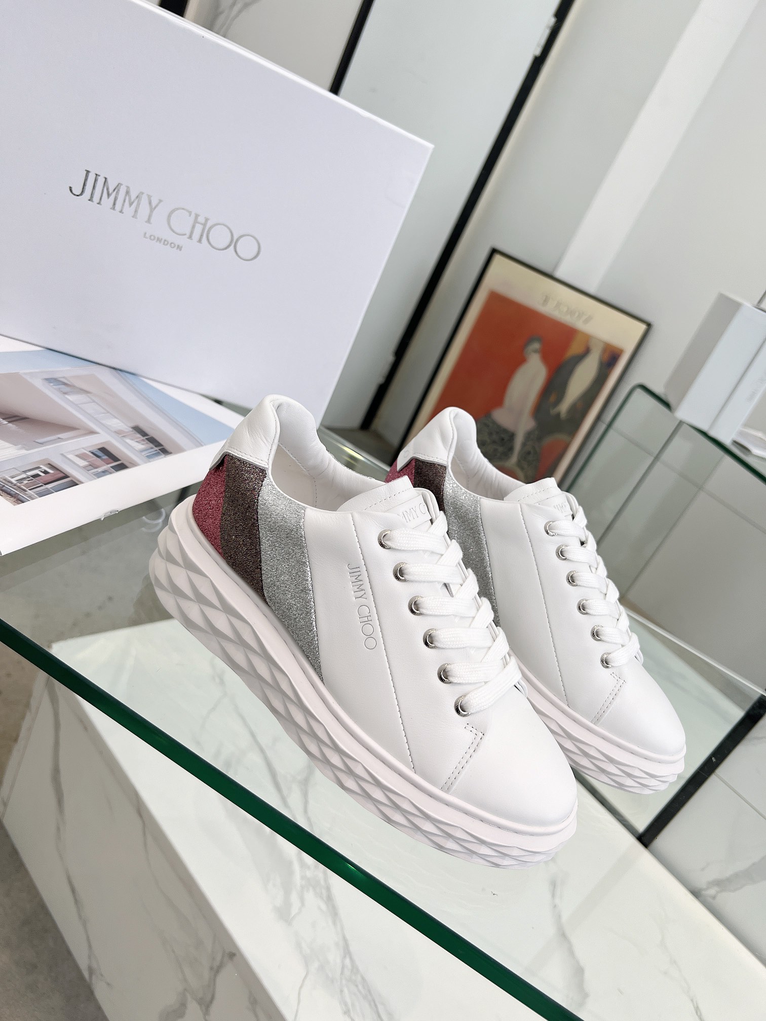 Jimmy Choo Diamond Sneakers Multicolor