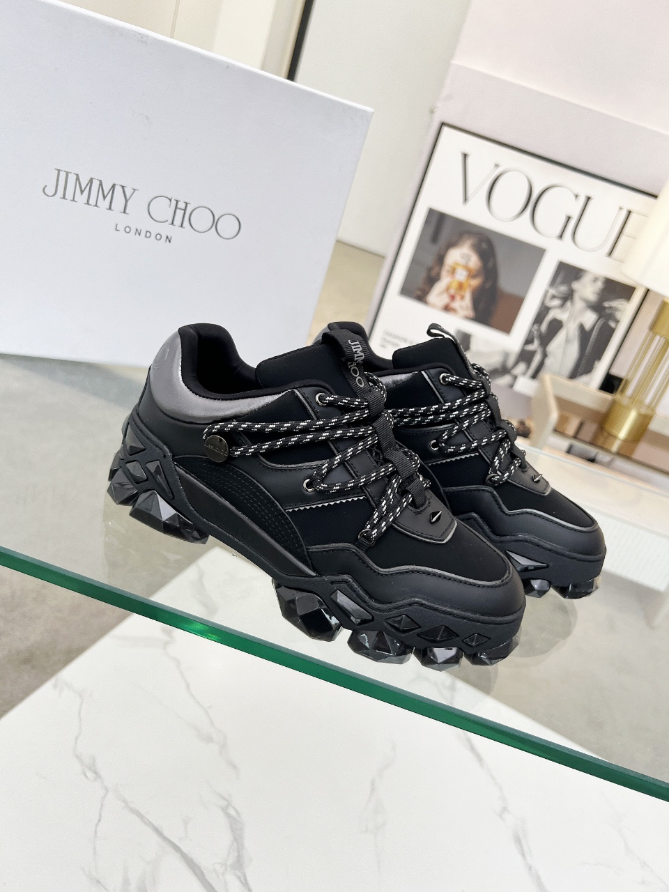 Jimmy Choo Diamond X II M Dad Sneakers Black