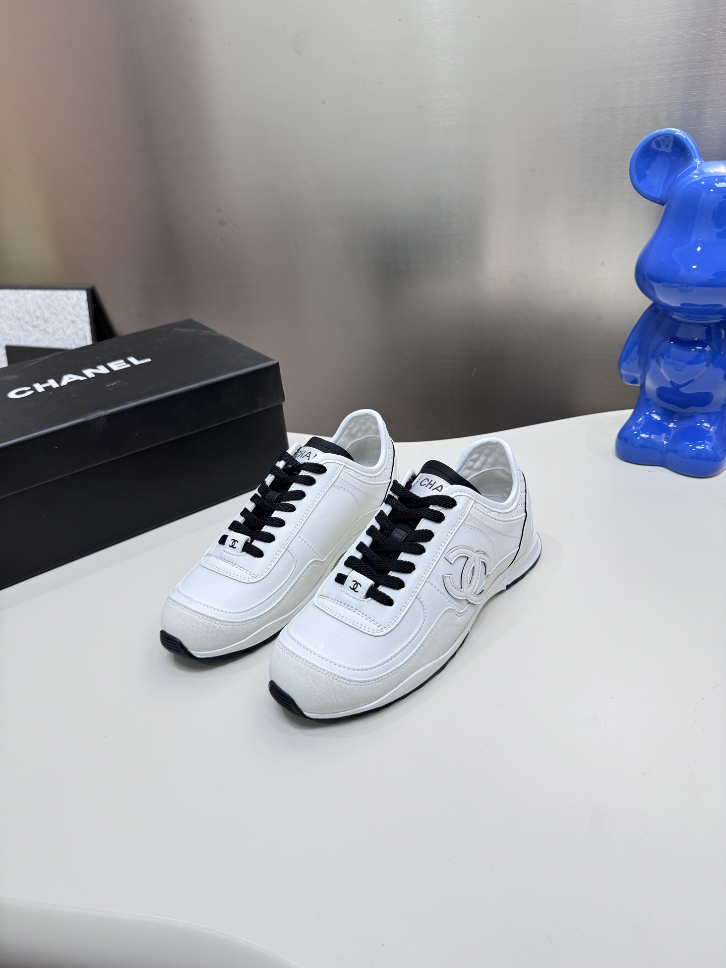 Chanel Platform Panda Sneakers White/Black