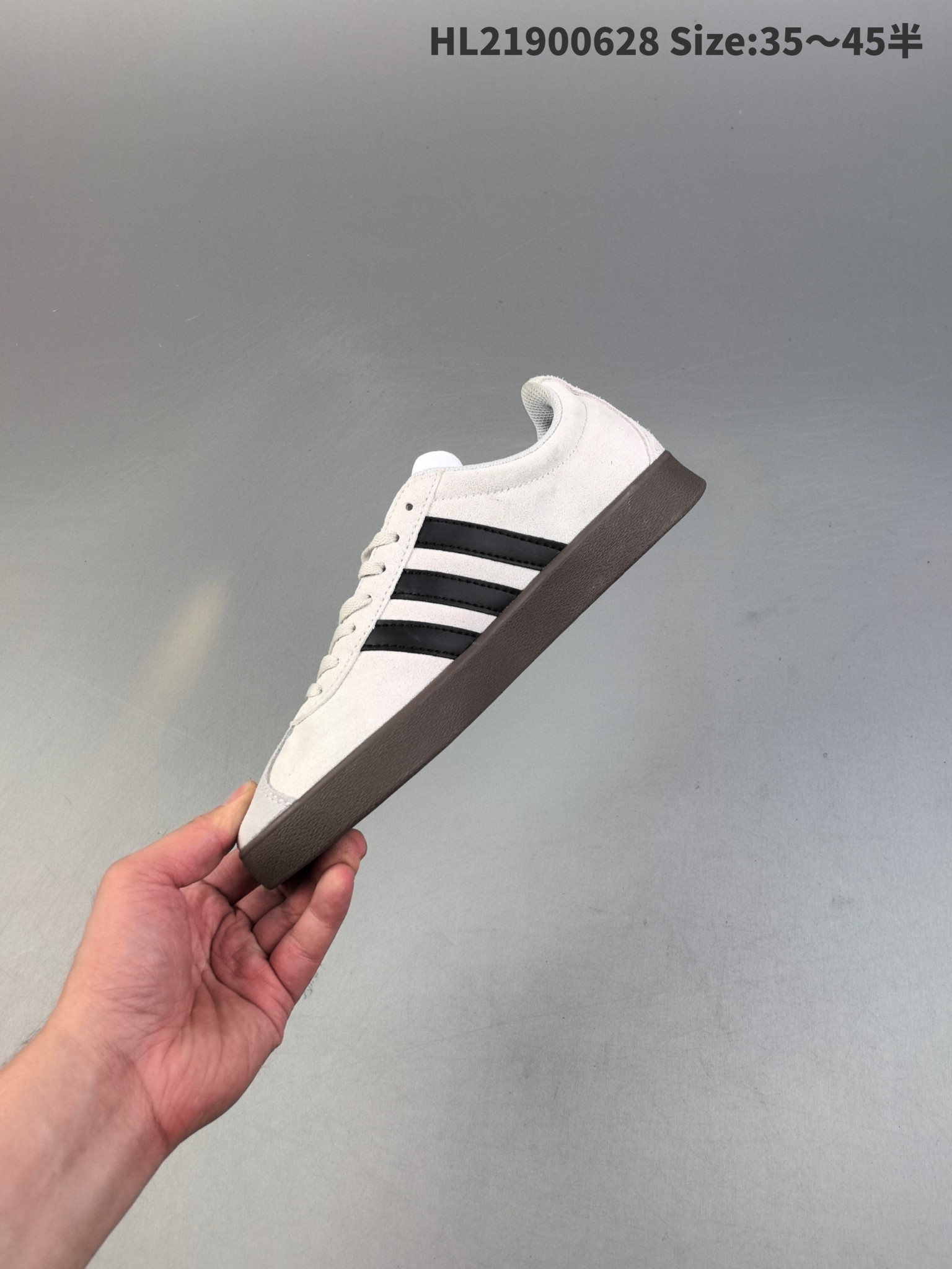 Adidas VL Court Suede T Toe White