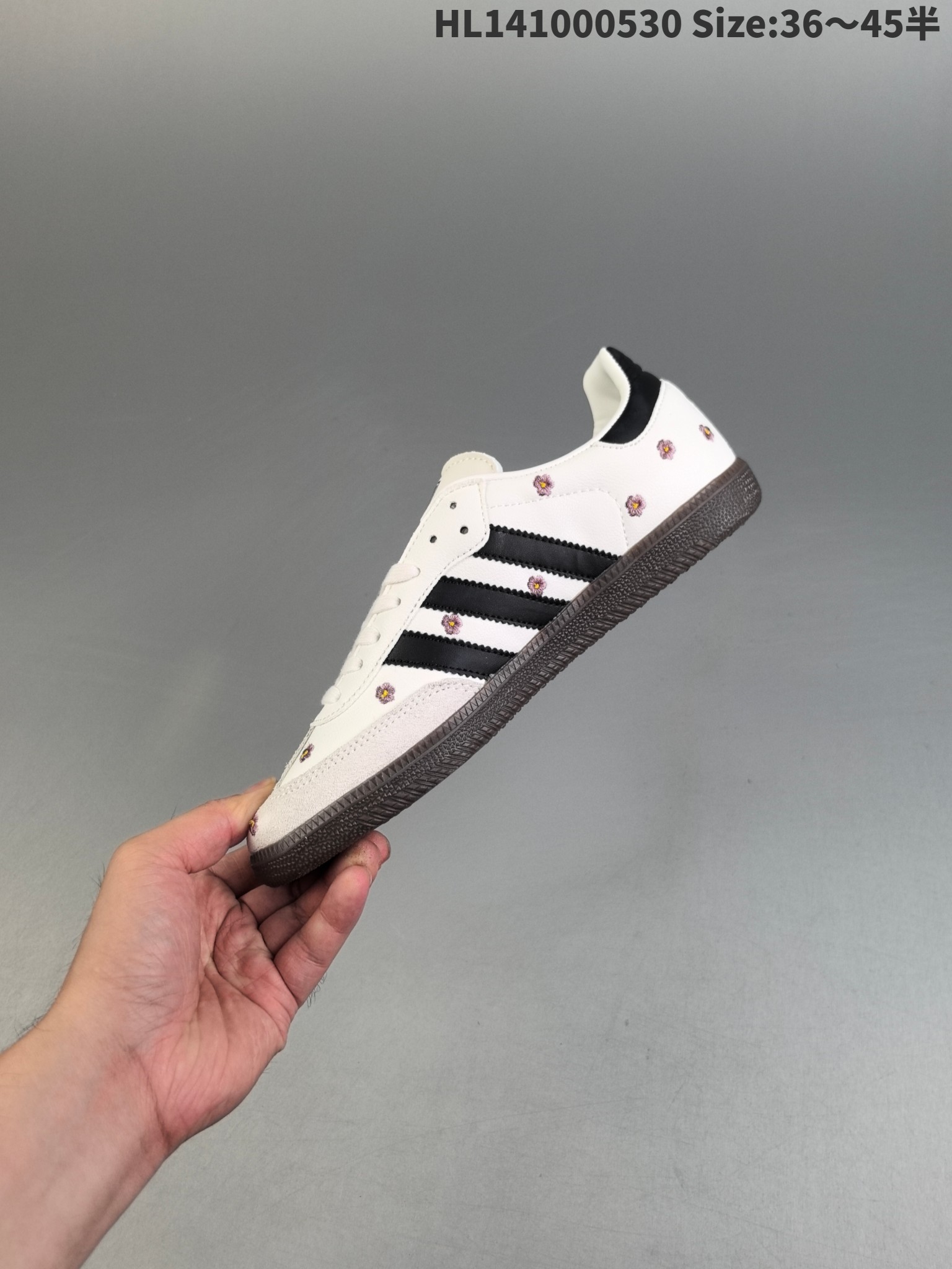 Adidas Samba OG Flower Leather Shoes White