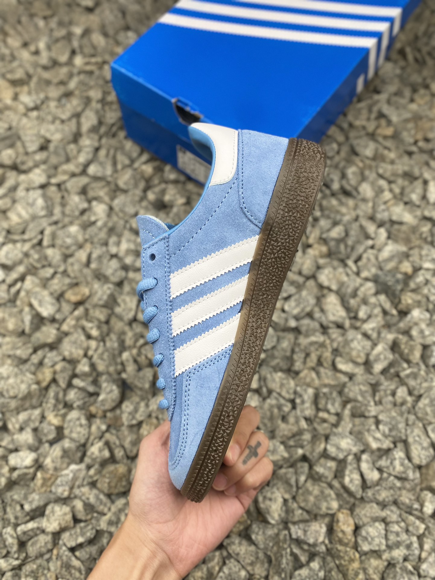 Adidas Handball Spezial Suede Gum Sneakers Light Blue