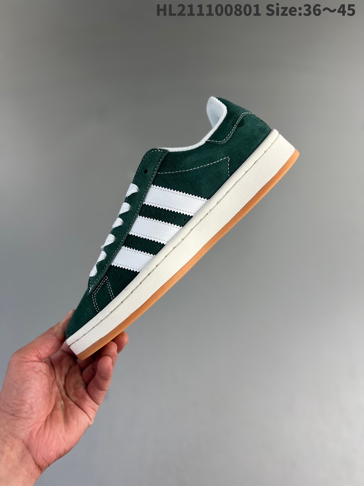 Adidas Campus 00s Suede Sneakers Green/White