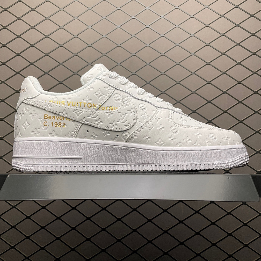 Louis Vuitton x Nike Air Force 1 Low Sneakers White