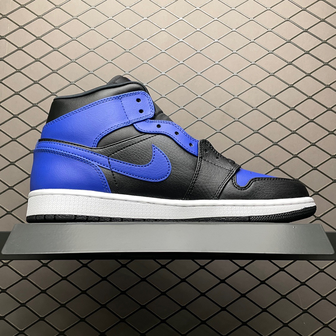 Jordan 1 Mid Leather Sneakers Blue
