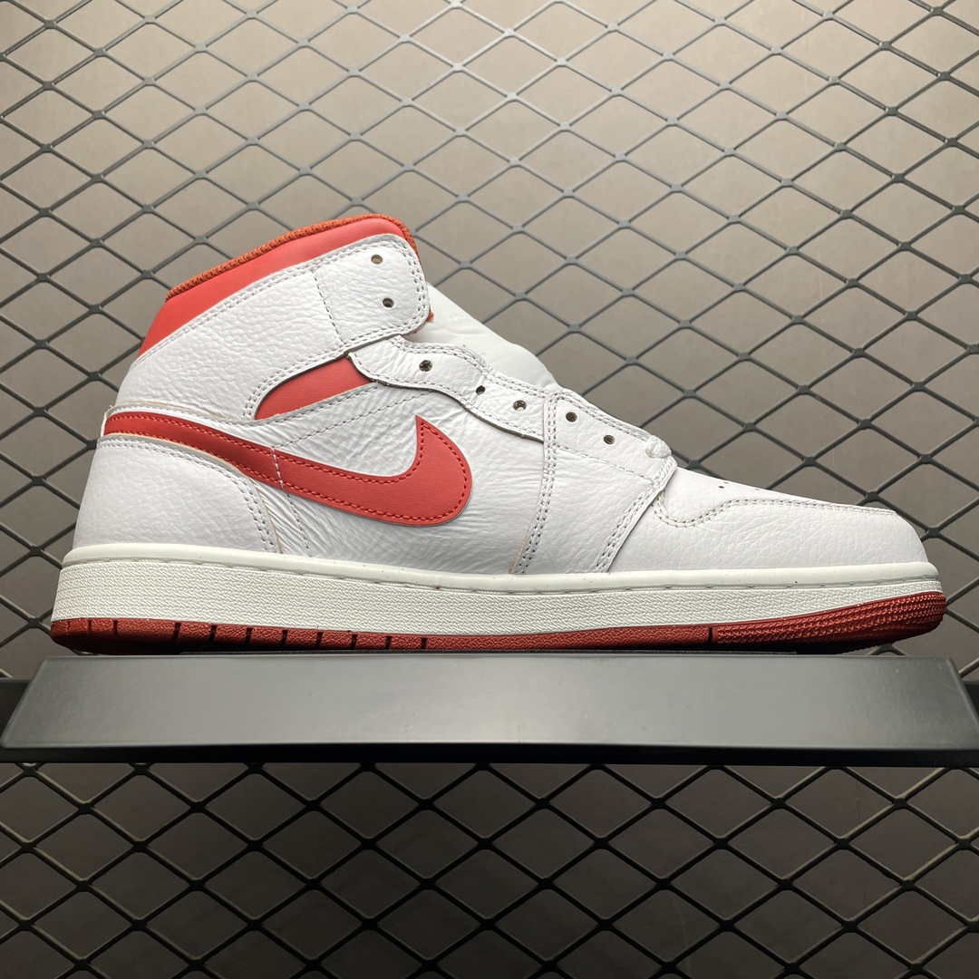 Jordan Air Jordan 1 Mid Sneakers White/Red