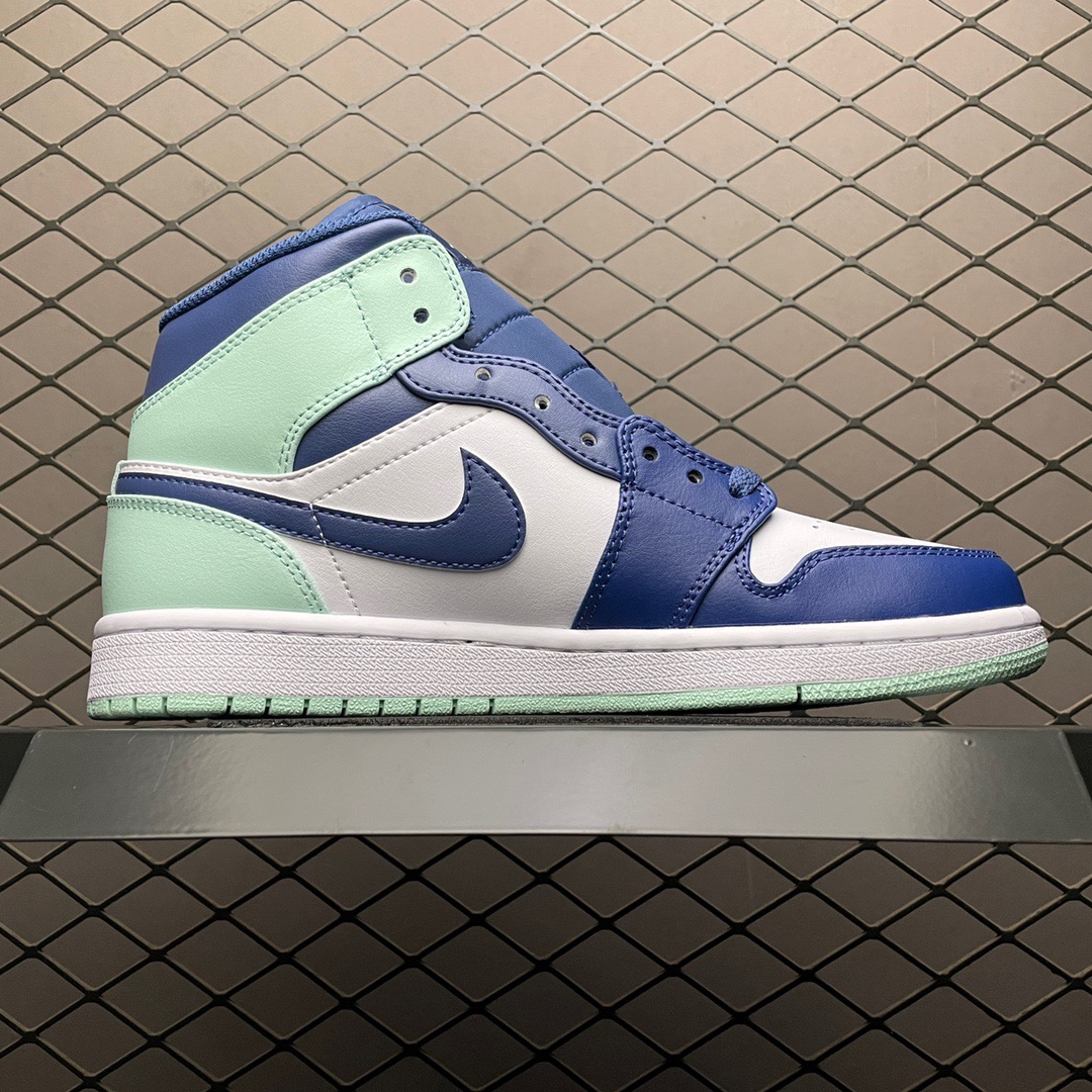 Jordan 1 Mid Blue Mint White