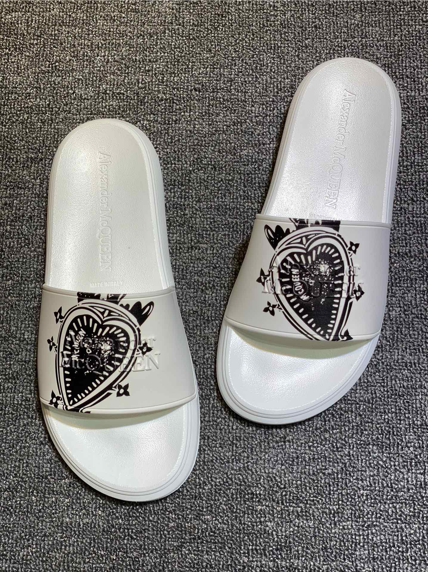 Alexander McQueen Logo Slides Blue