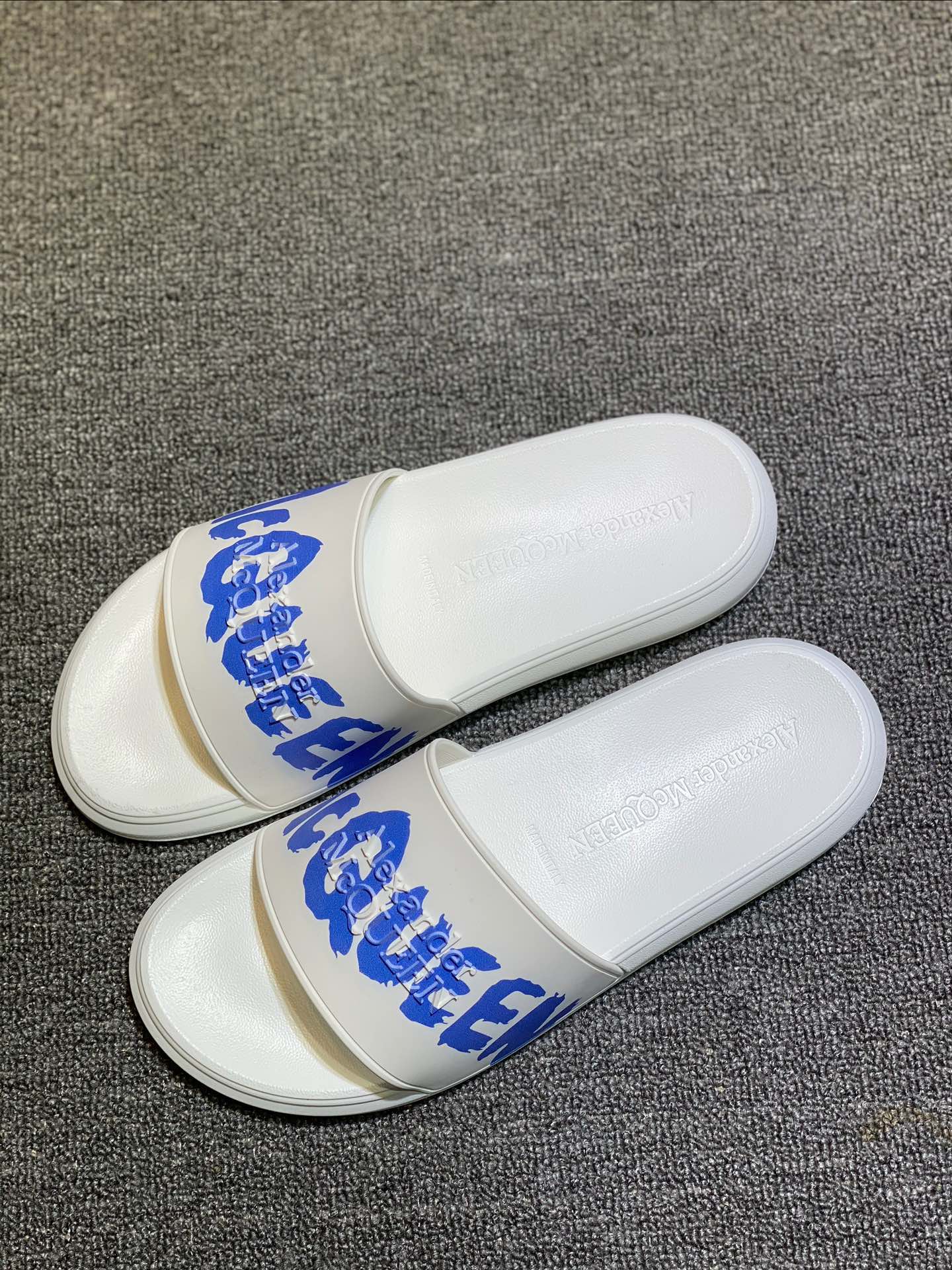 Alexander McQueen Logo Slides White