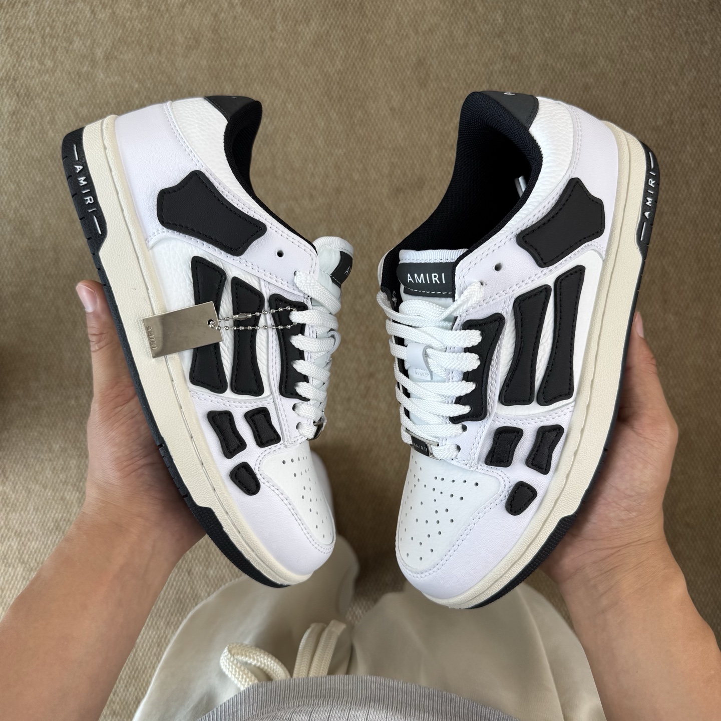AMIRI Skeleton Low-Top Sneakers White/Black