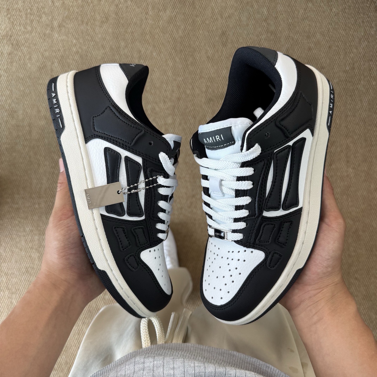 AMIRI Skel Top Low Sneakers Black/White