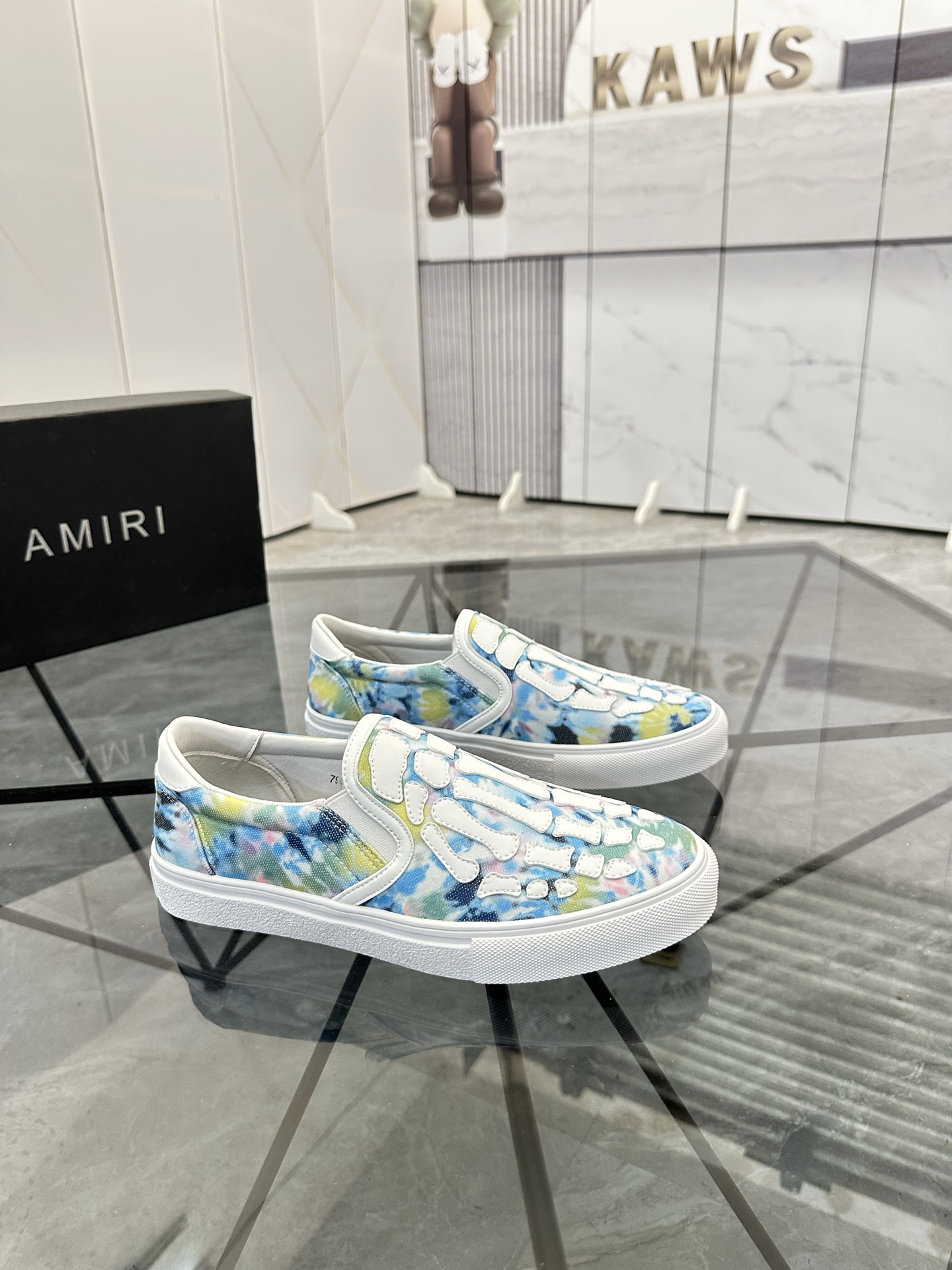 Amiri Skeleton Slip-On Sneakers Multicolor