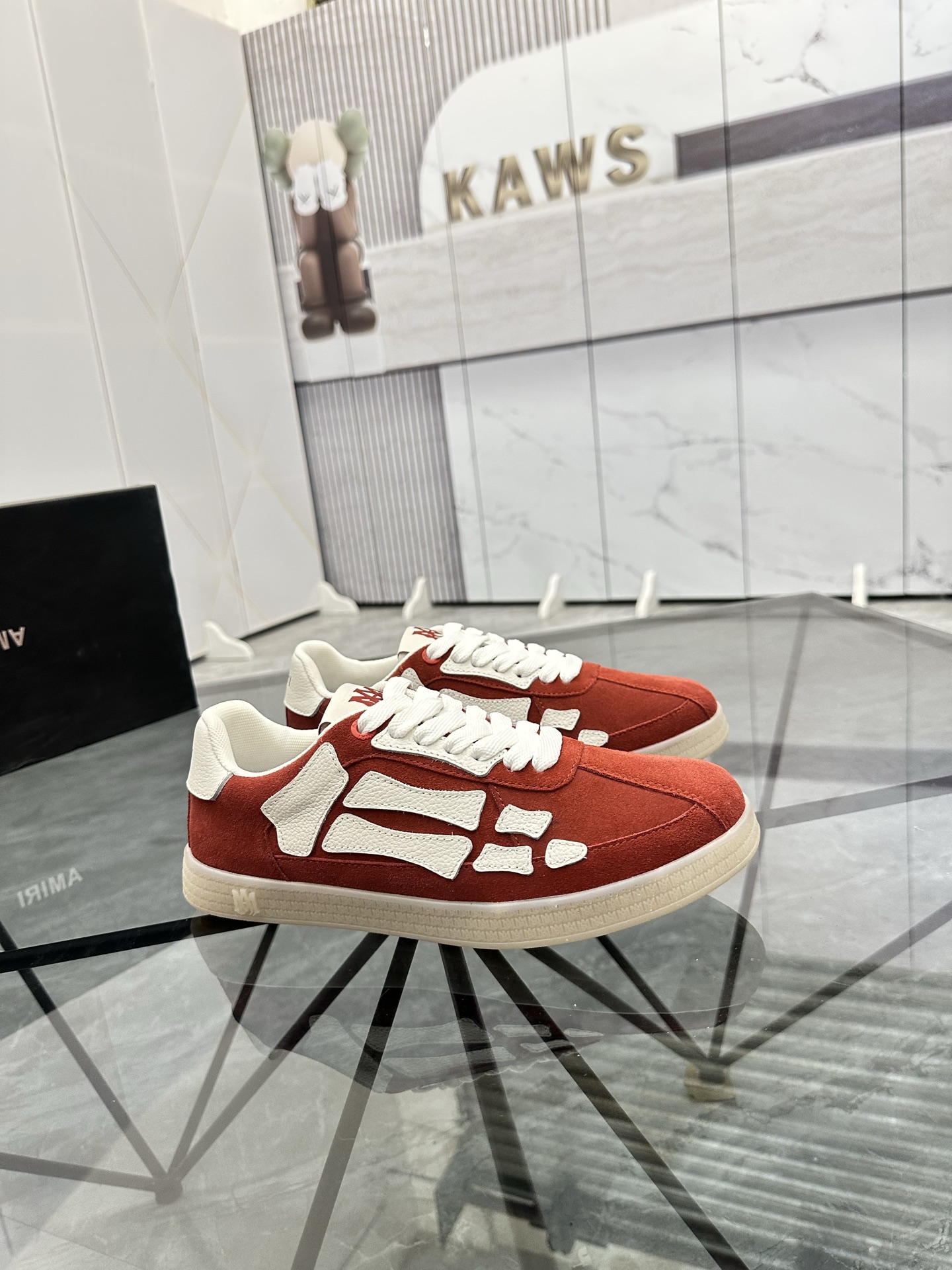 Amiri Suede Low-Top Sneakers Red