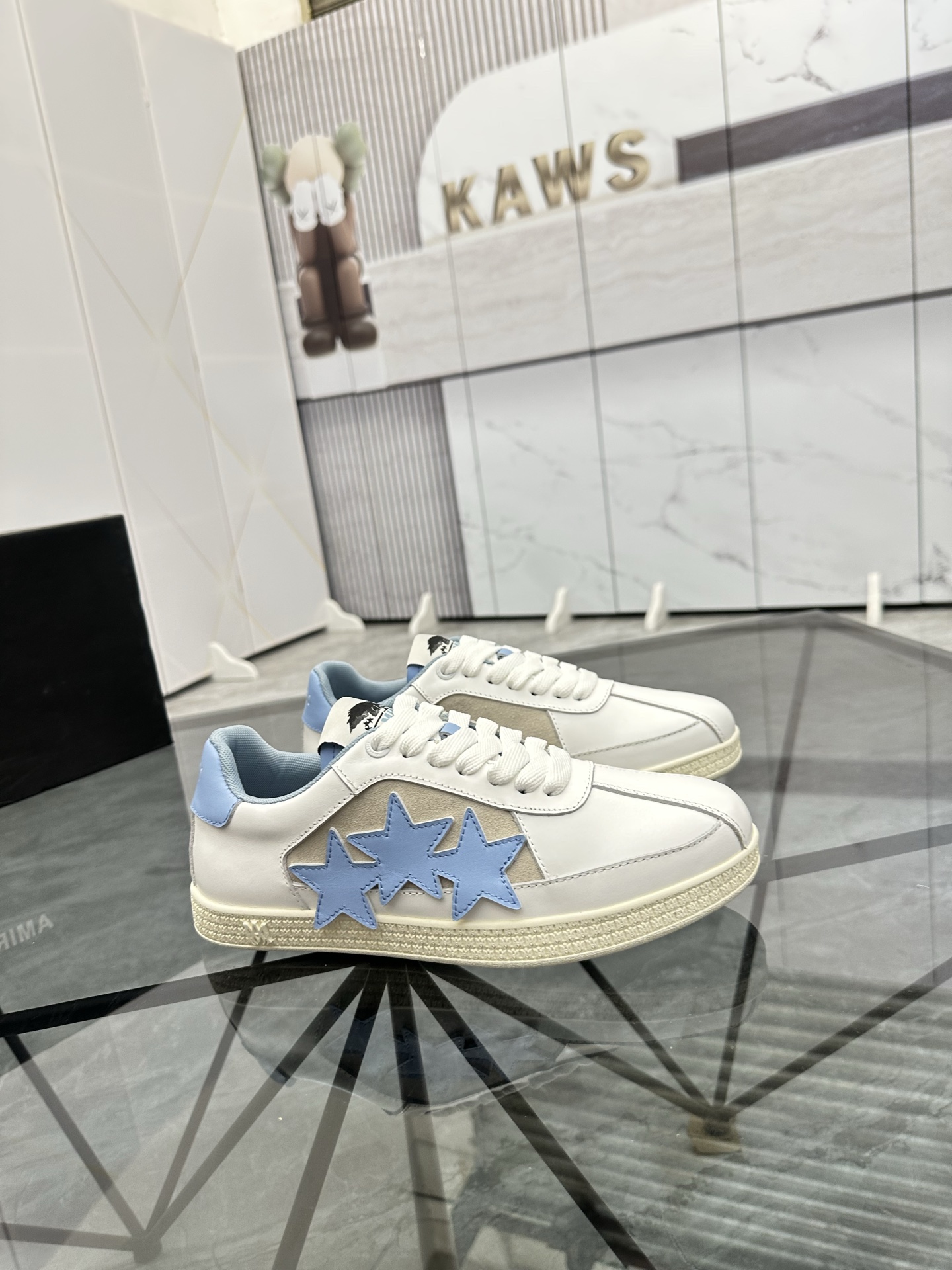 Amiri Star Low-Top Sneakers White/Blue