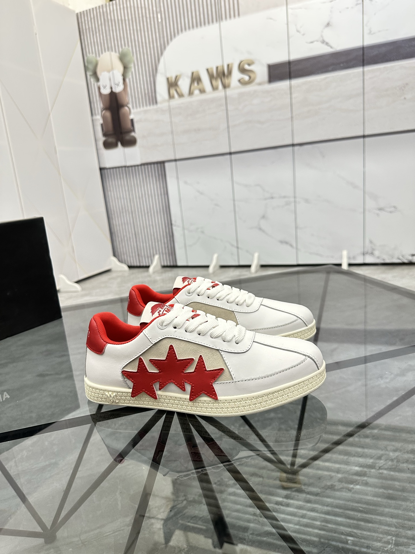 AMIRI Star Low-Top Sneakers White/Red