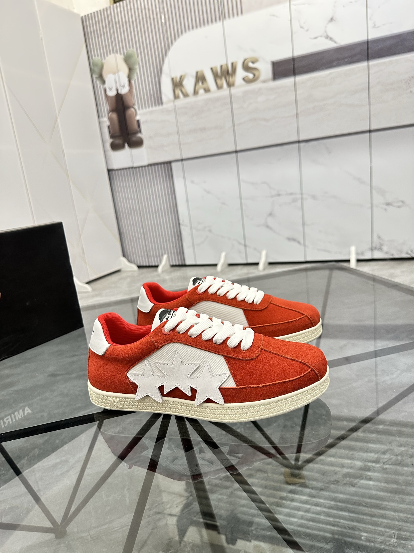 Amiri Star Panel Low-Top Sneakers Red