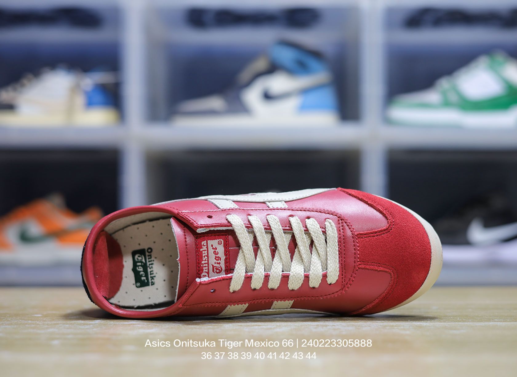 Asics Onitsuka Tiger Mexico 66 Leather Sneakers Red