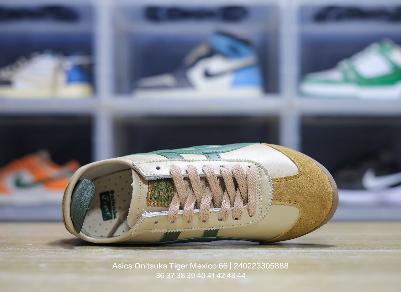 Asics Onitsuka Tiger Mexico 66 Leather Sneakers Green/Beige