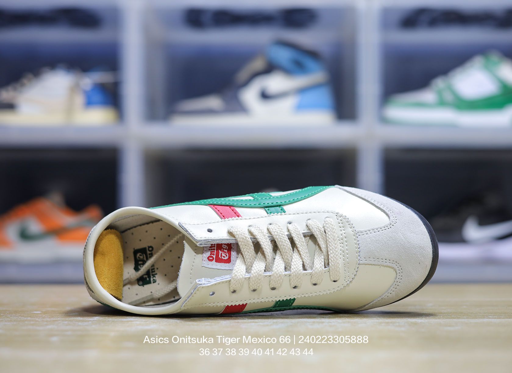 Asics Onitsuka Tiger Mexico 66 Leather Sneakers White/Green/Red
