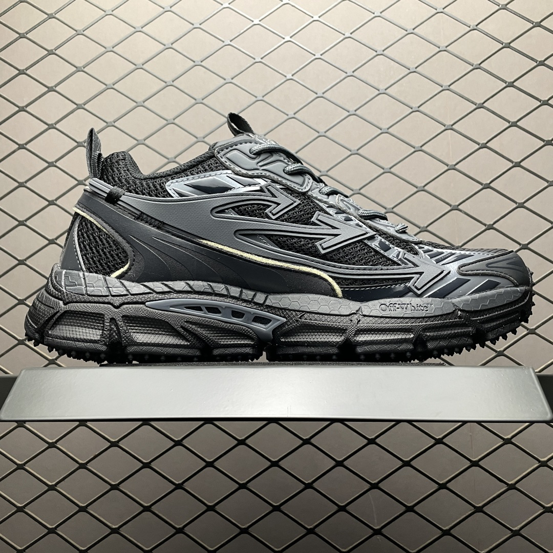 Off-White Low-Top Retro Casual Sneakers Black/Grey