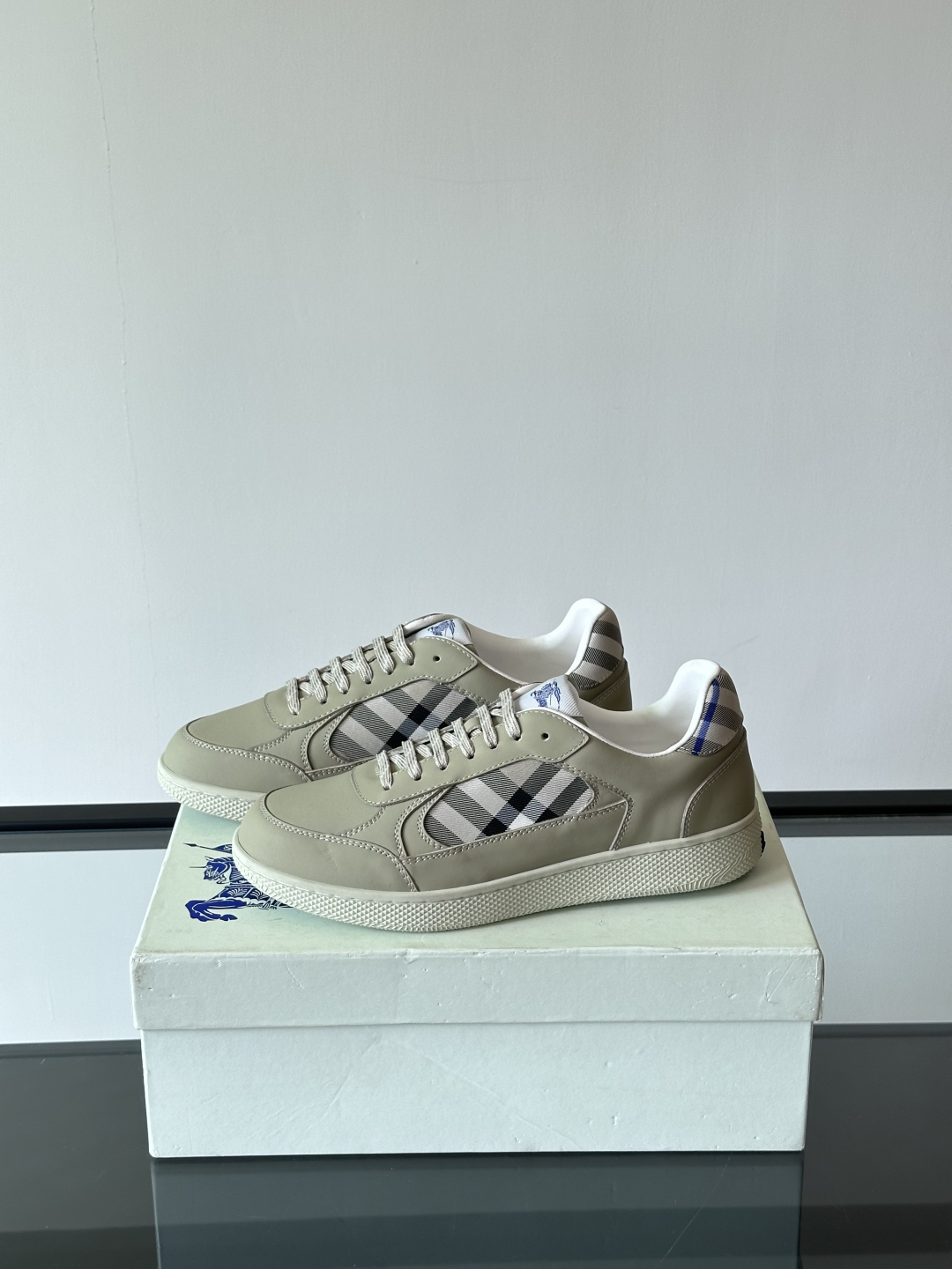 Burberry Vintage Check Low-Top Sneakers Beige