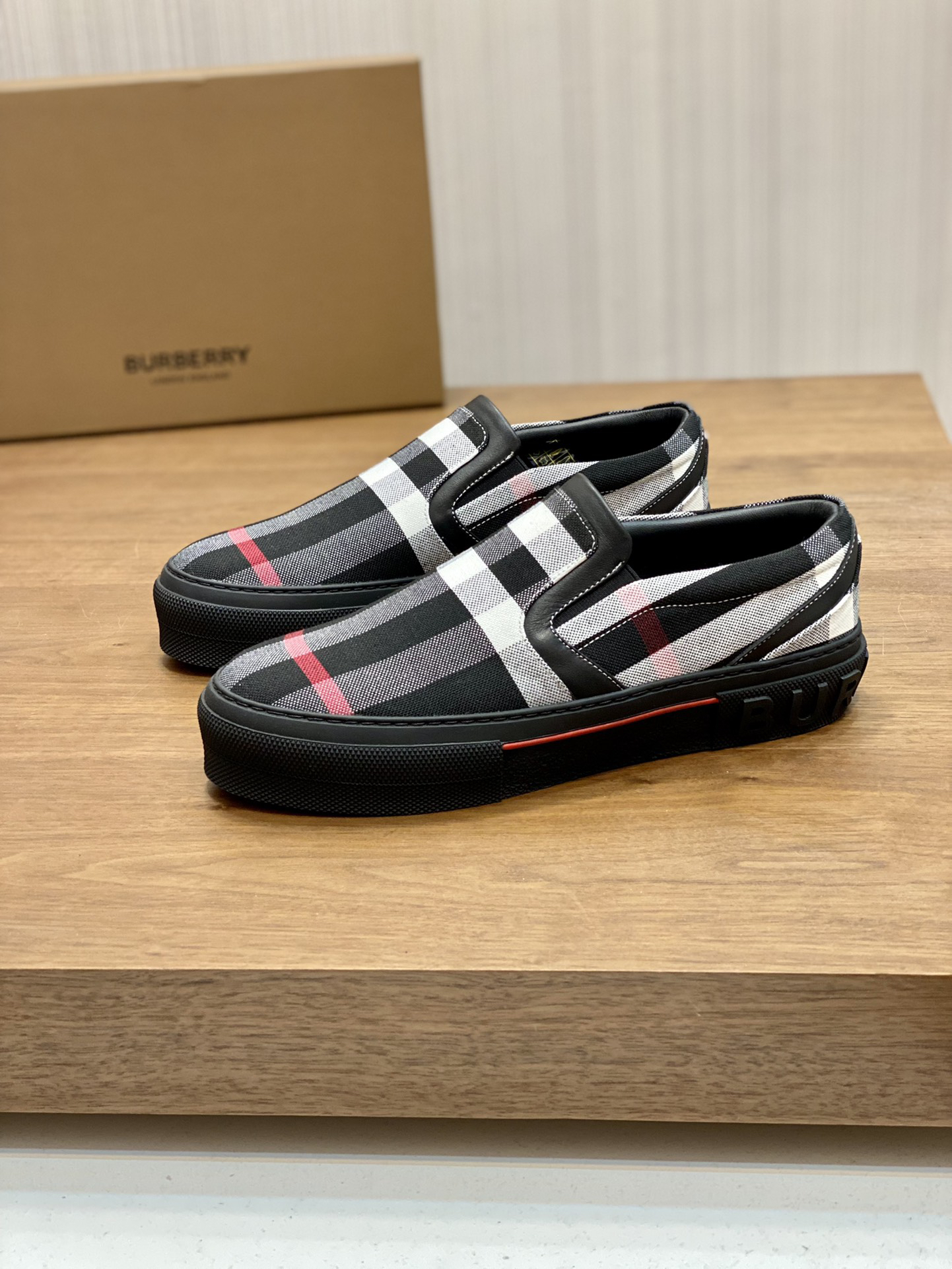Burberry Check Slip-On Sneakers Multi