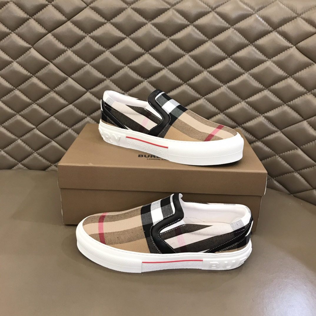 Burberry Vintage Check Slip-On Sneakers Khaki